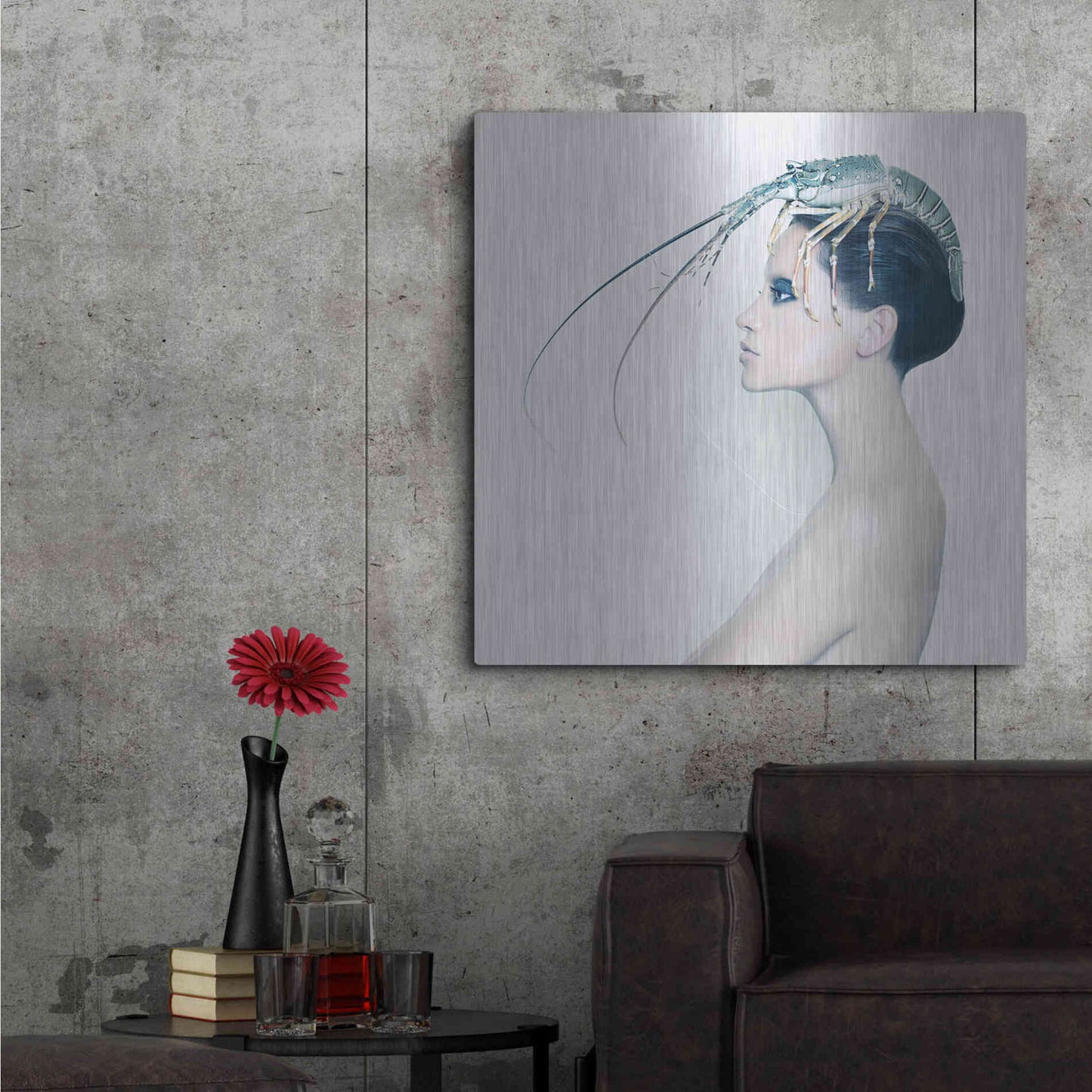 Luxe Metal Art 'The Lady and the Hummer' by Incado, Metal Wall Art,36x36