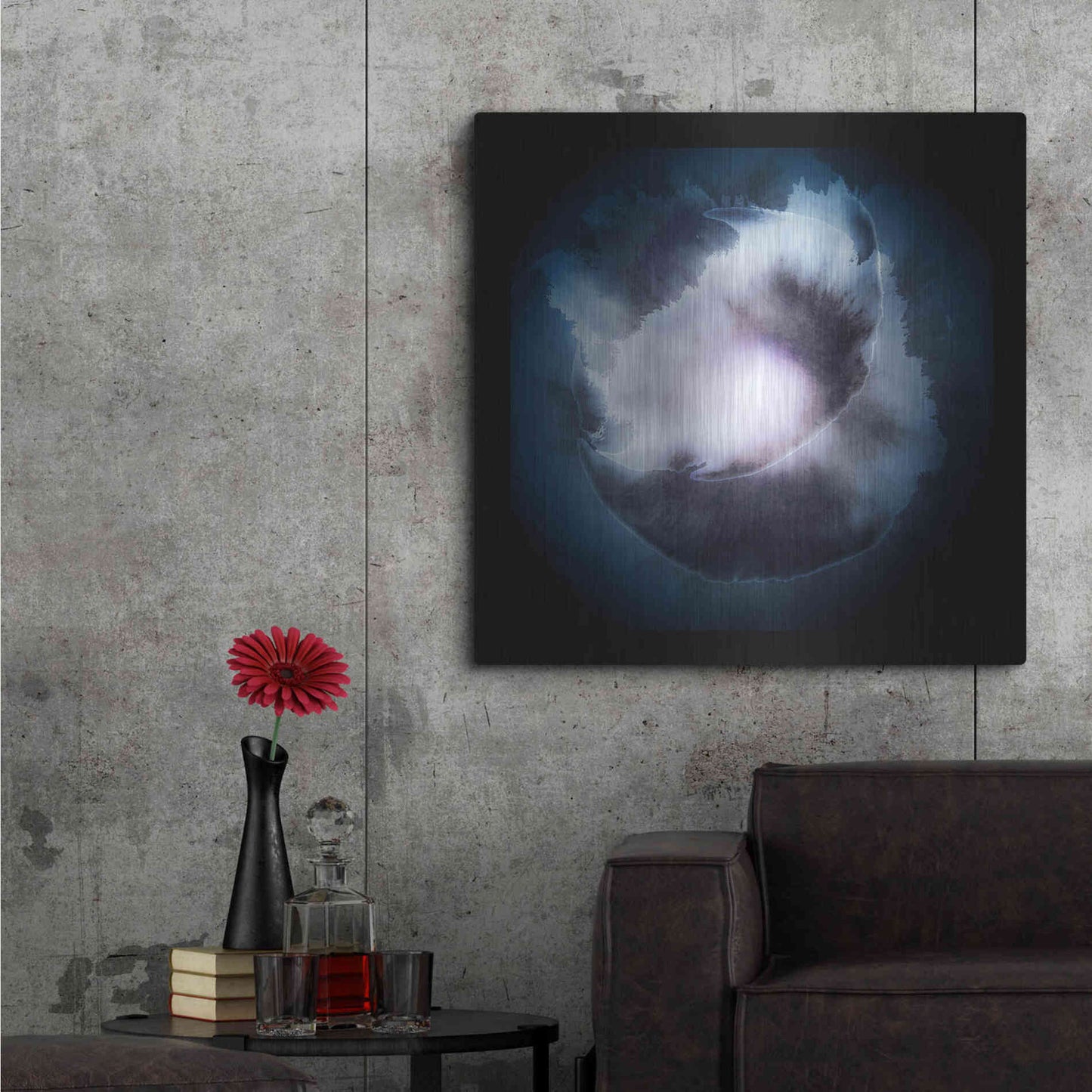 Luxe Metal Art 'Water Color Drop' by Incado, Metal Wall Art,36x36