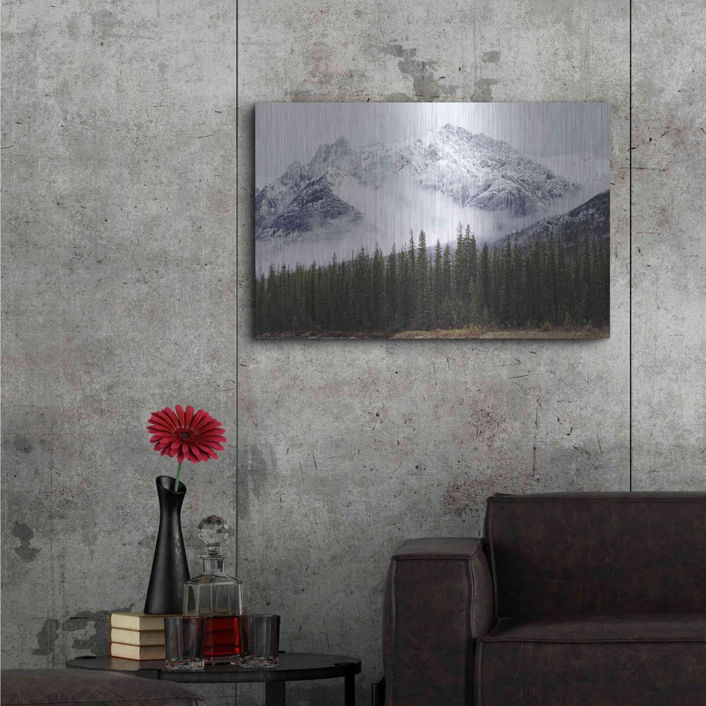 Luxe Metal Art 'Adventure Mountain' by Jennifer Henriksen, Metal Wall Art,36x24