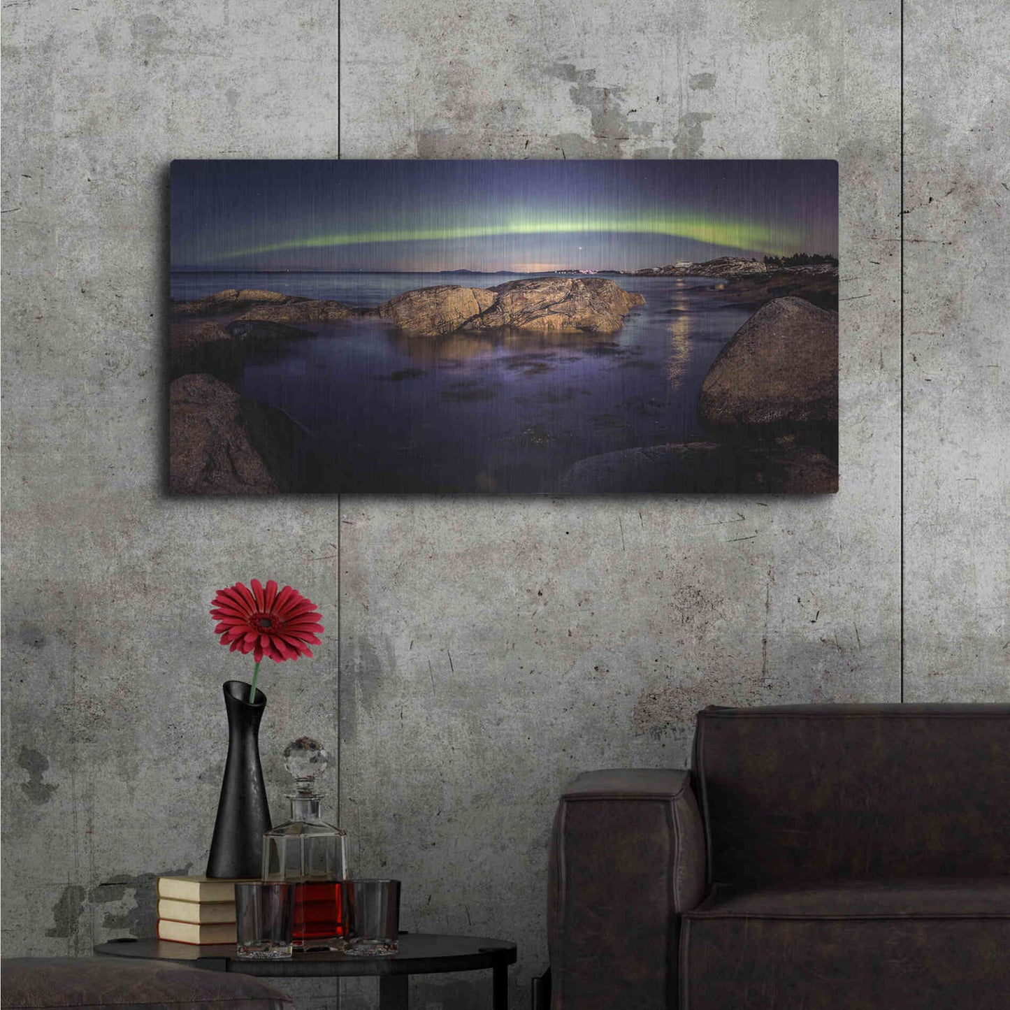 Luxe Metal Art 'Northern Lights 6' by Luxe Portfolio, Metal Wall Art,48x24