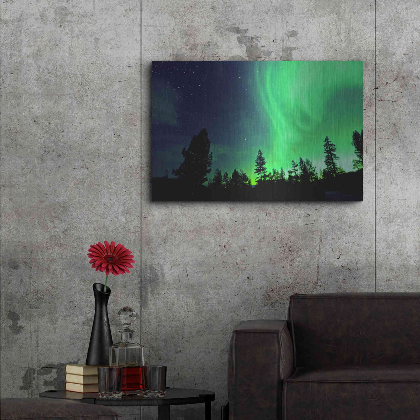 Luxe Metal Art 'Northern Lights Aurora Borealis 2' by Luxe Portfolio, Metal Wall Art,36x24