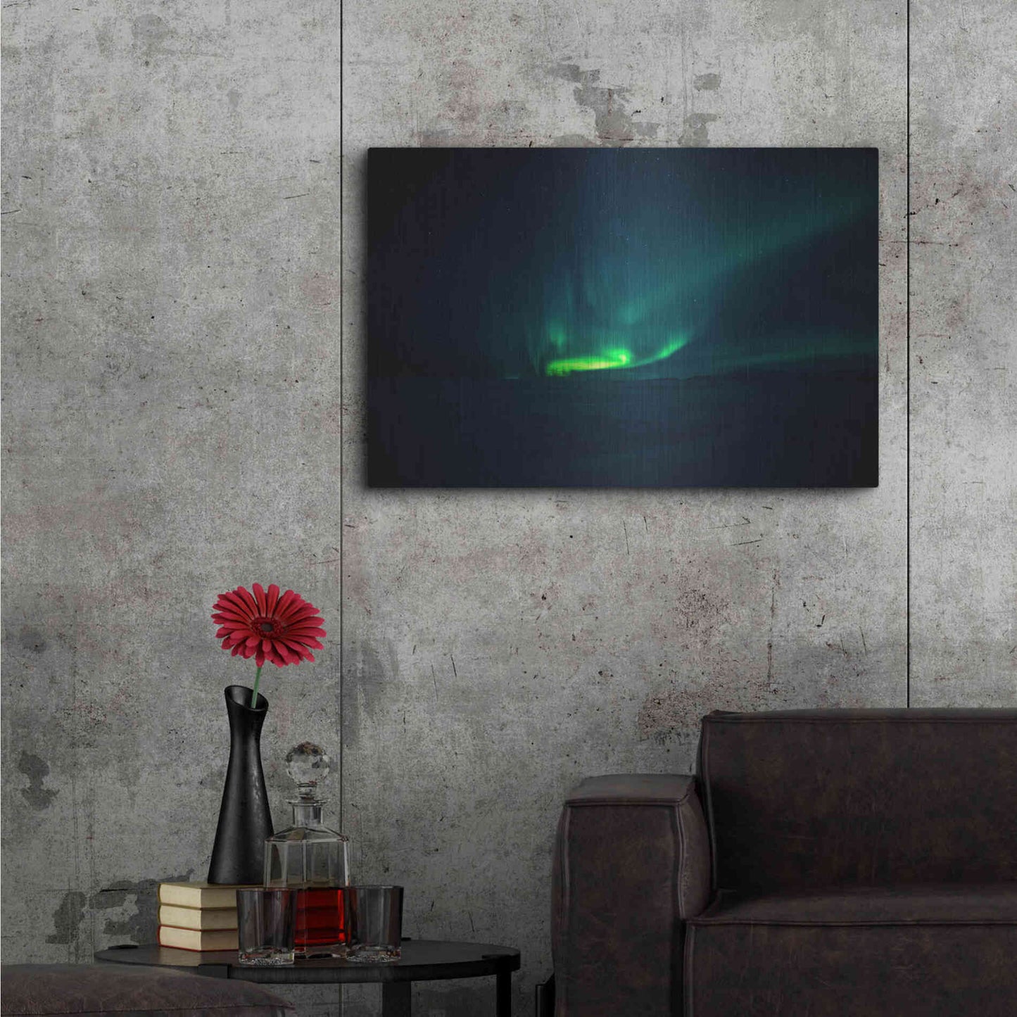 Luxe Metal Art 'Northern Lights Aurora Borealis 4' by Luxe Portfolio, Metal Wall Art,36x24