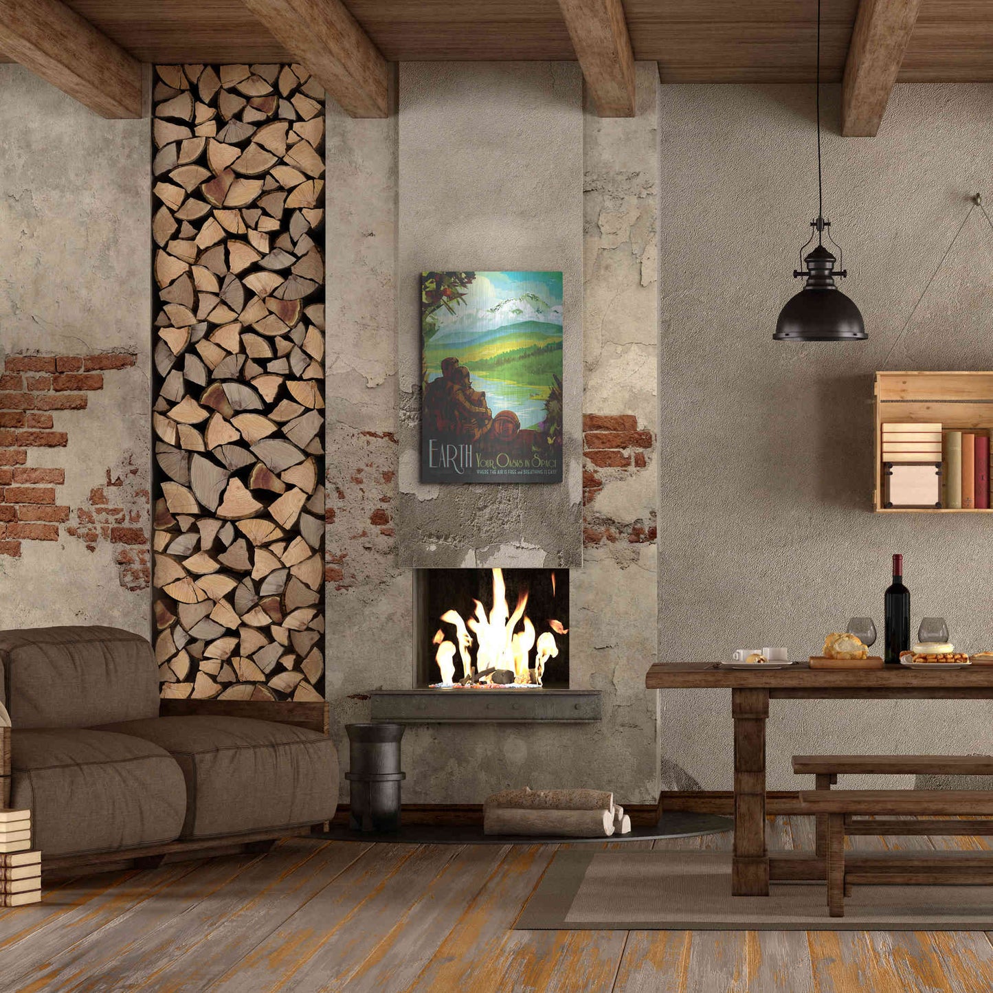 Luxe Metal Art 'Visions of the Future: Earth,' Metal Wall Art,24x36