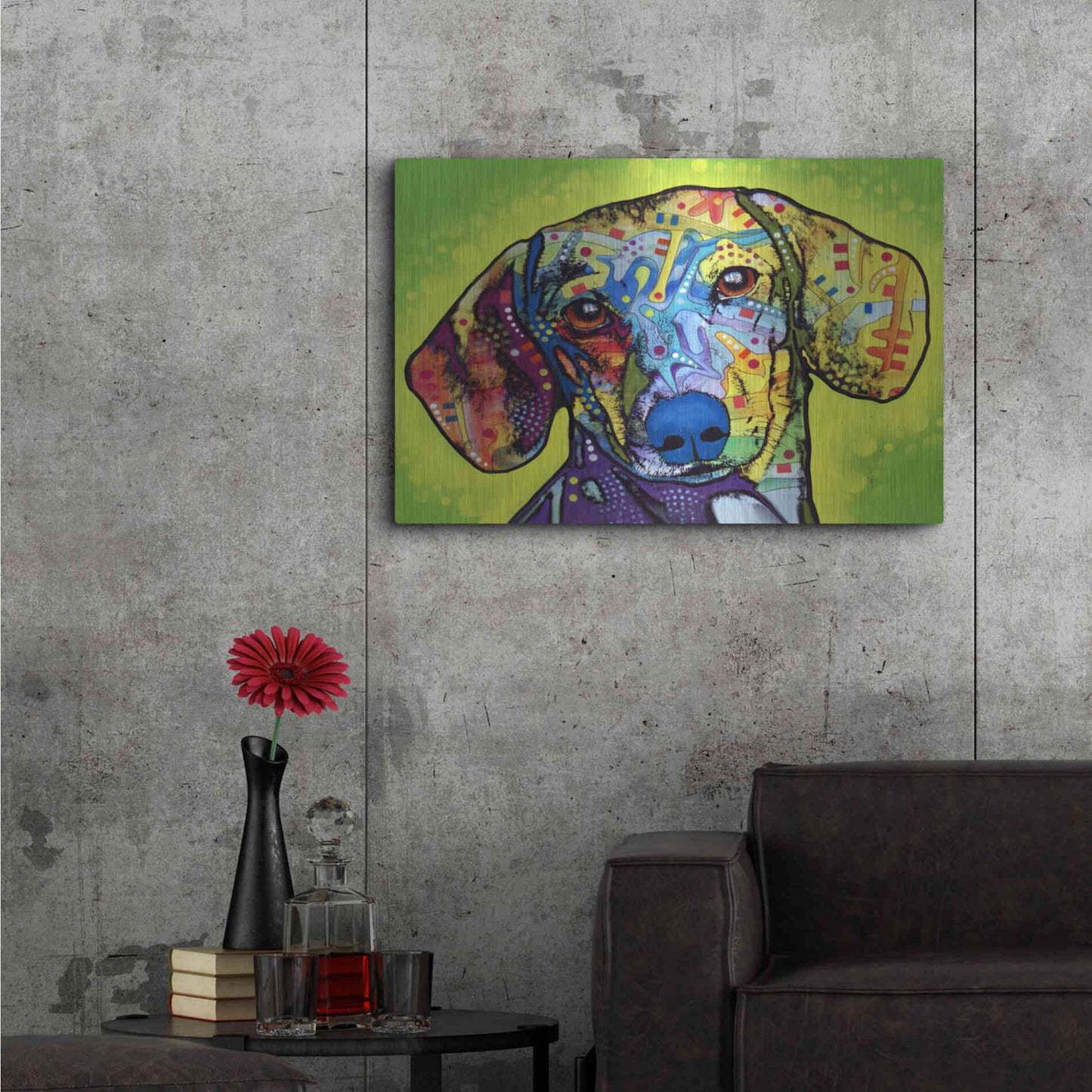 Luxe Metal Art 'Dachshund' by Dean Russo, Metal Wall Art,36x24