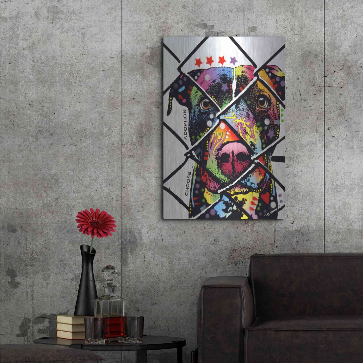 Luxe Metal Art 'Choose Adoption' by Dean Russo, Metal Wall Art,24x36