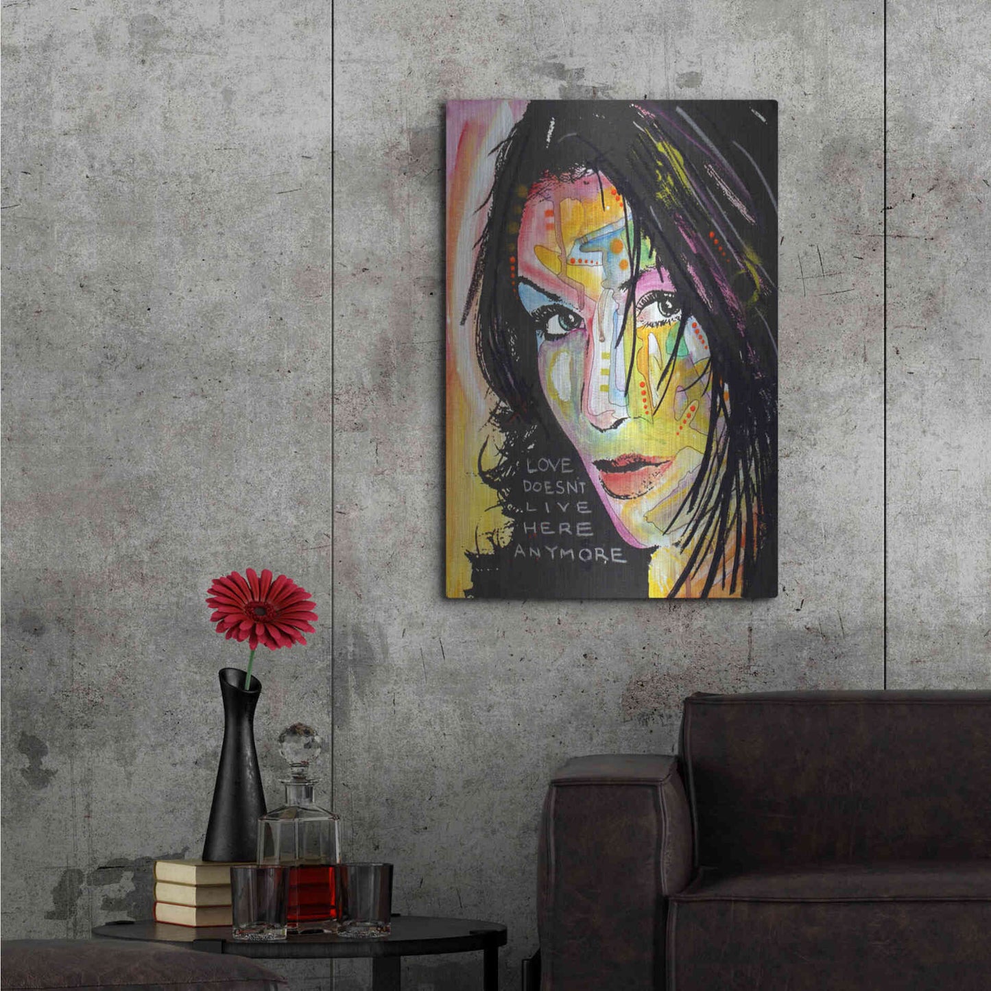 Luxe Metal Art 'Love Doesn’T Live Here' by Dean Russo, Metal Wall Art,24x36