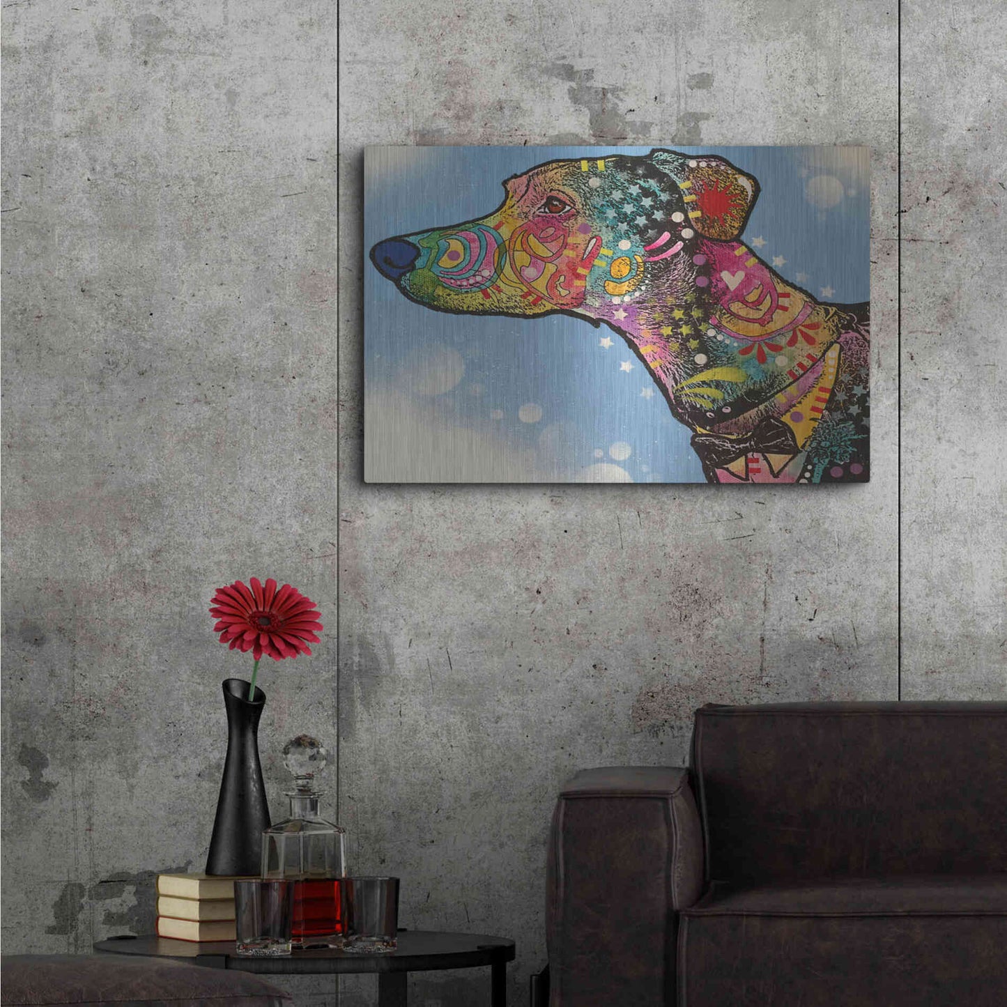 Luxe Metal Art 'Enzo' by Dean Russo, Metal Wall Art,36x24