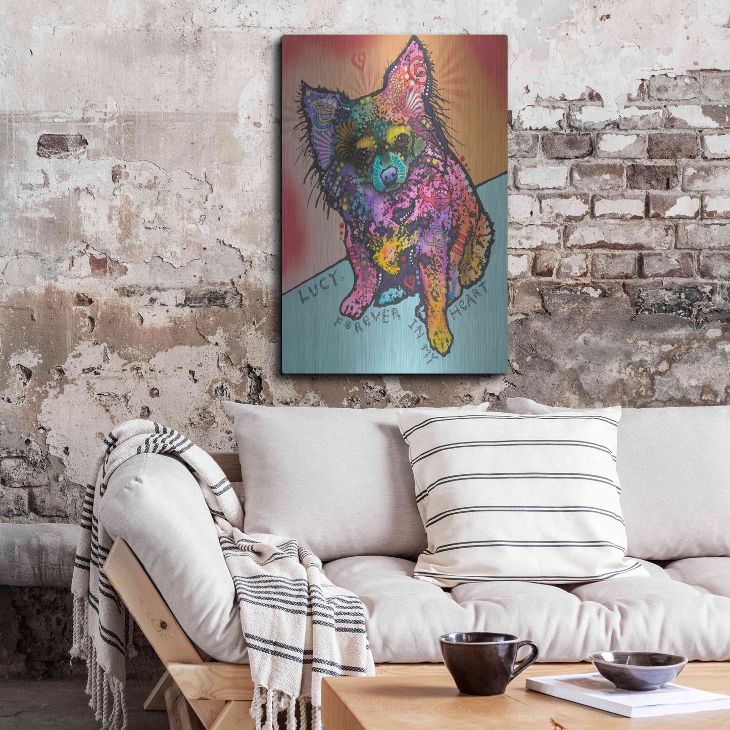 Luxe Metal Art 'Lucy B' by Dean Russo, Metal Wall Art,24x36