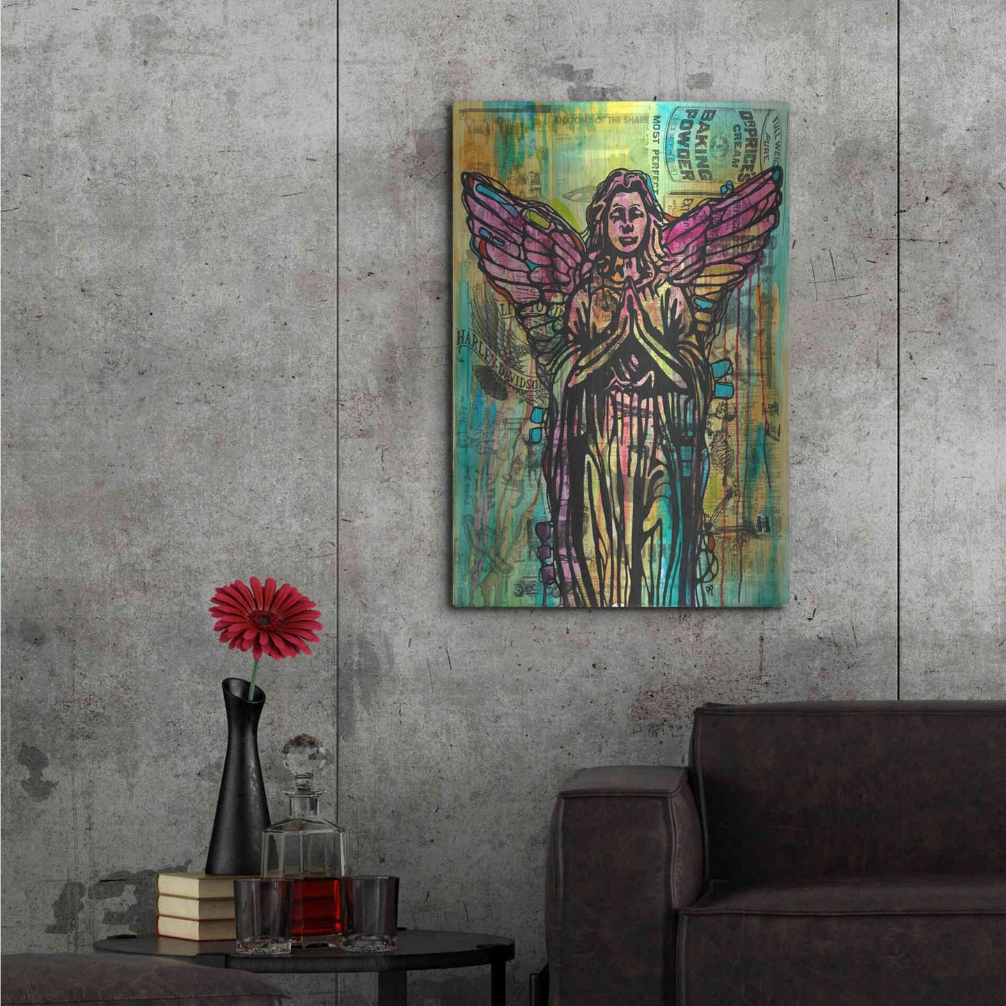 Luxe Metal Art 'Most Perfect Angel' by Dean Russo, Metal Wall Art,24x36