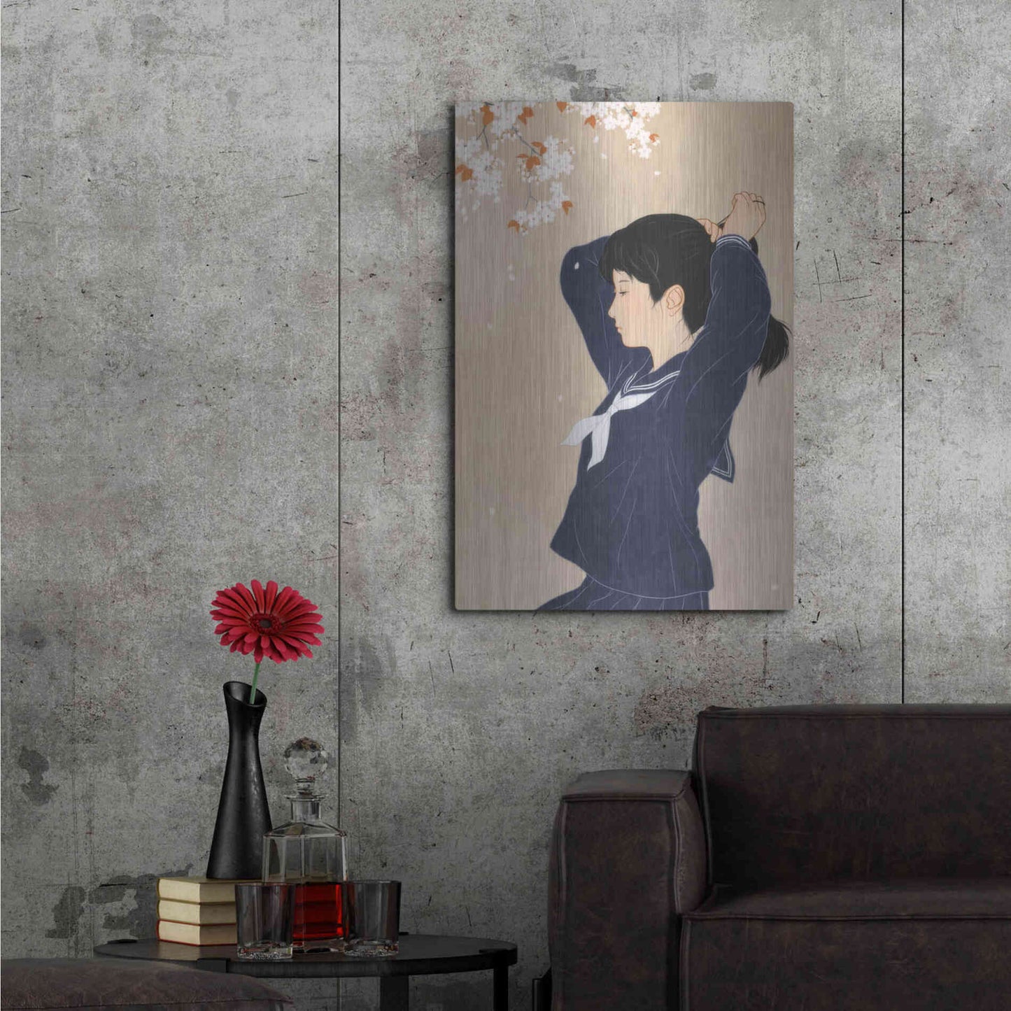Luxe Metal Art 'Spring' by Sai Tamiya, Metal Wall Art,24x36