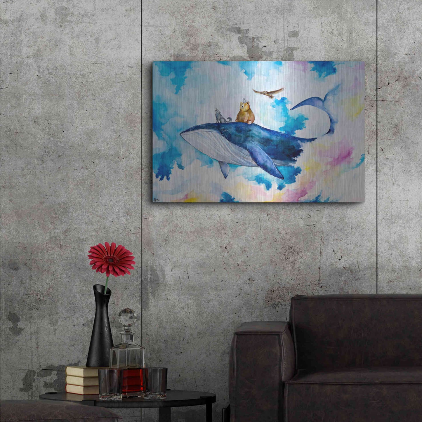 Luxe Metal Art 'Adventure Time' by Marc Allante, Metal Wall Art,36x24