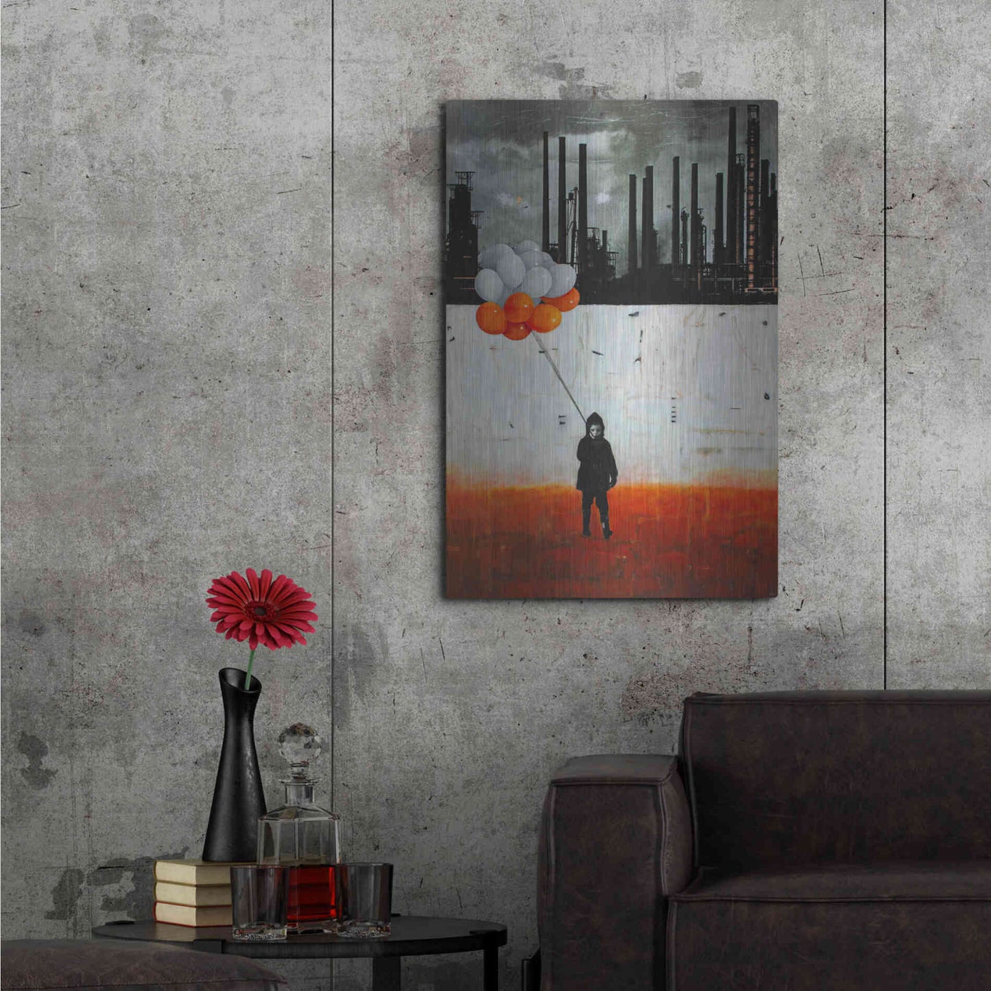 Luxe Metal Art 'Life Me Up II' by DB Waterman, Metal Wall Art,24x36