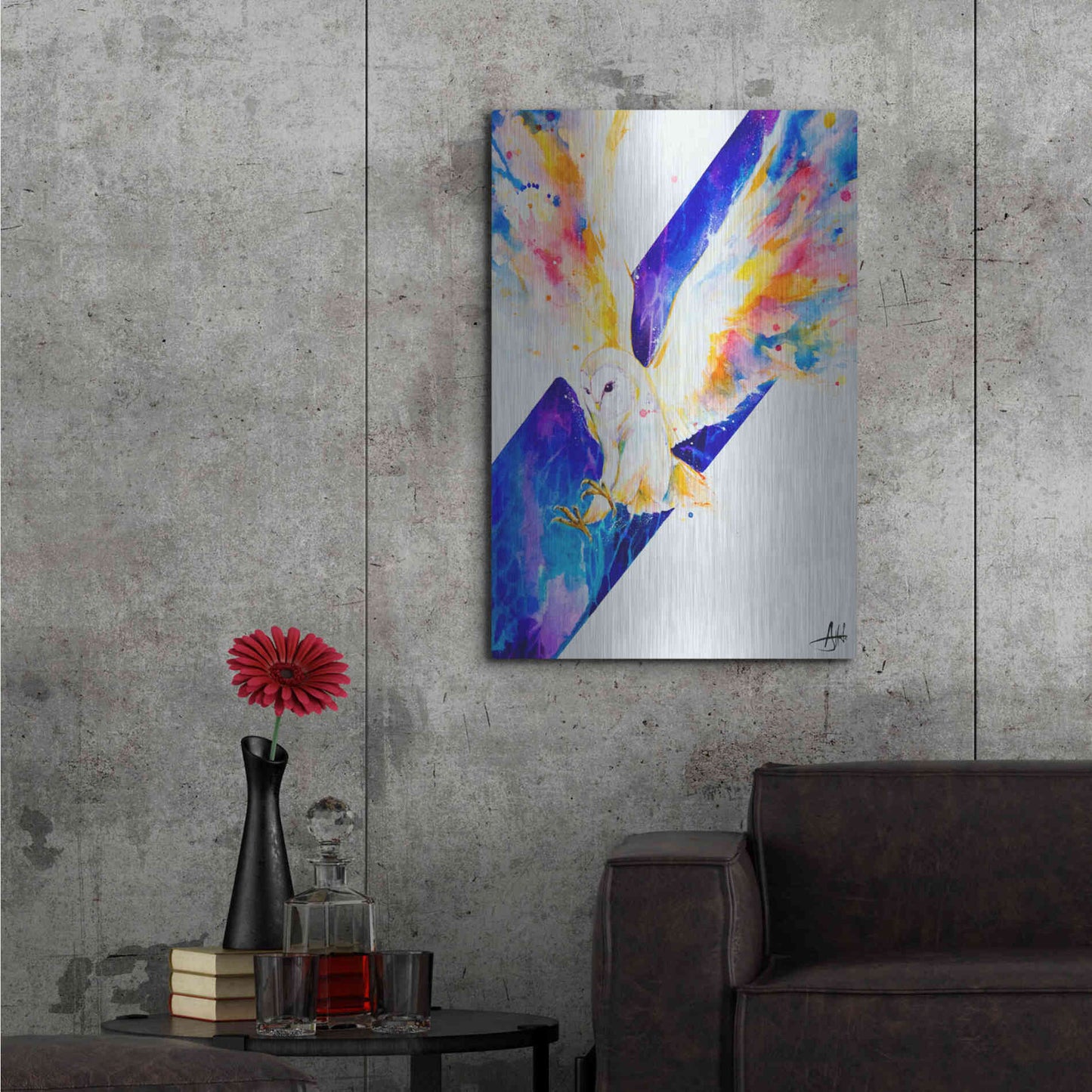 Luxe Metal Art 'Hector' by Marc Allante, Metal Wall Art,24x36