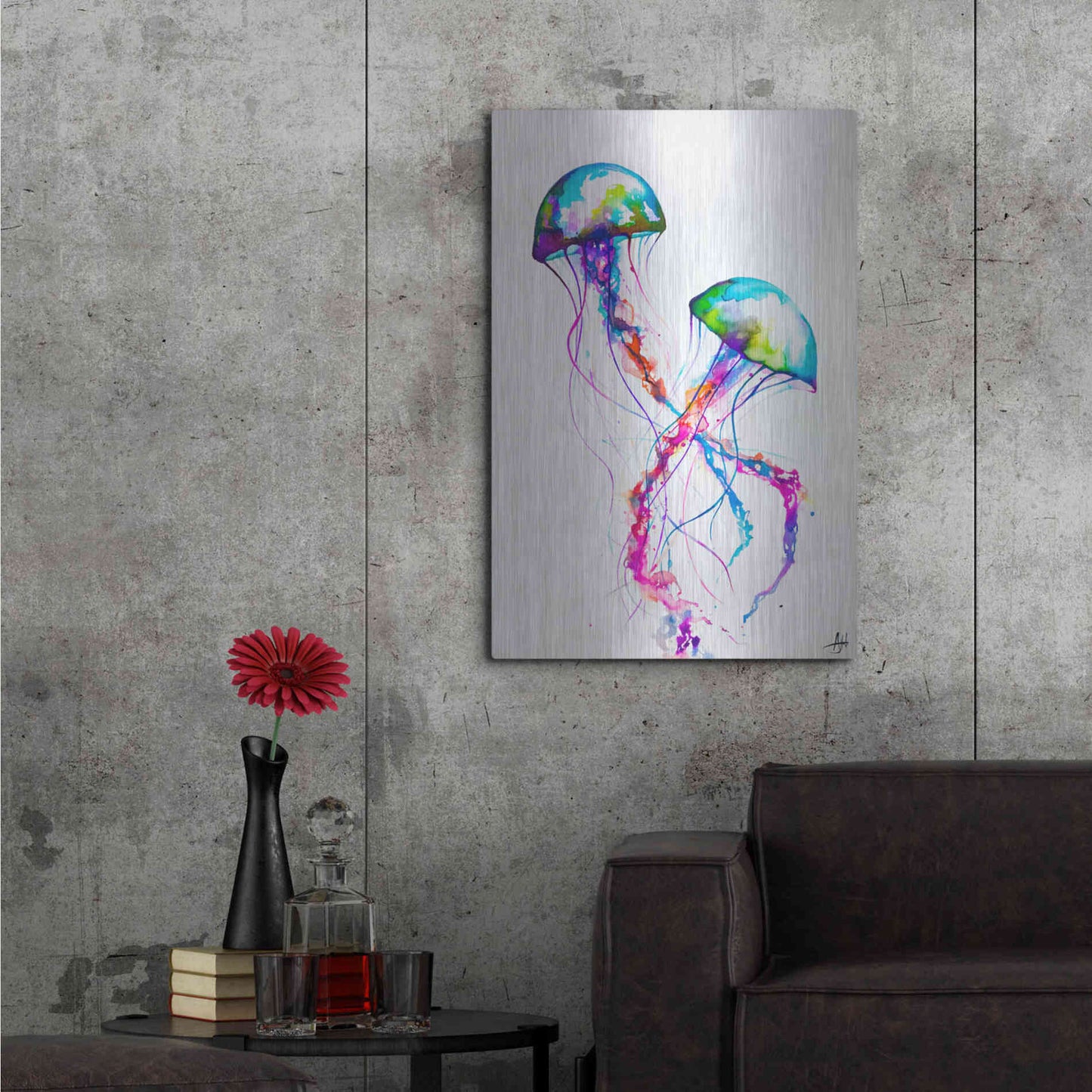 Luxe Metal Art 'Narasumas' by Marc Allante, Metal Wall Art,24x36