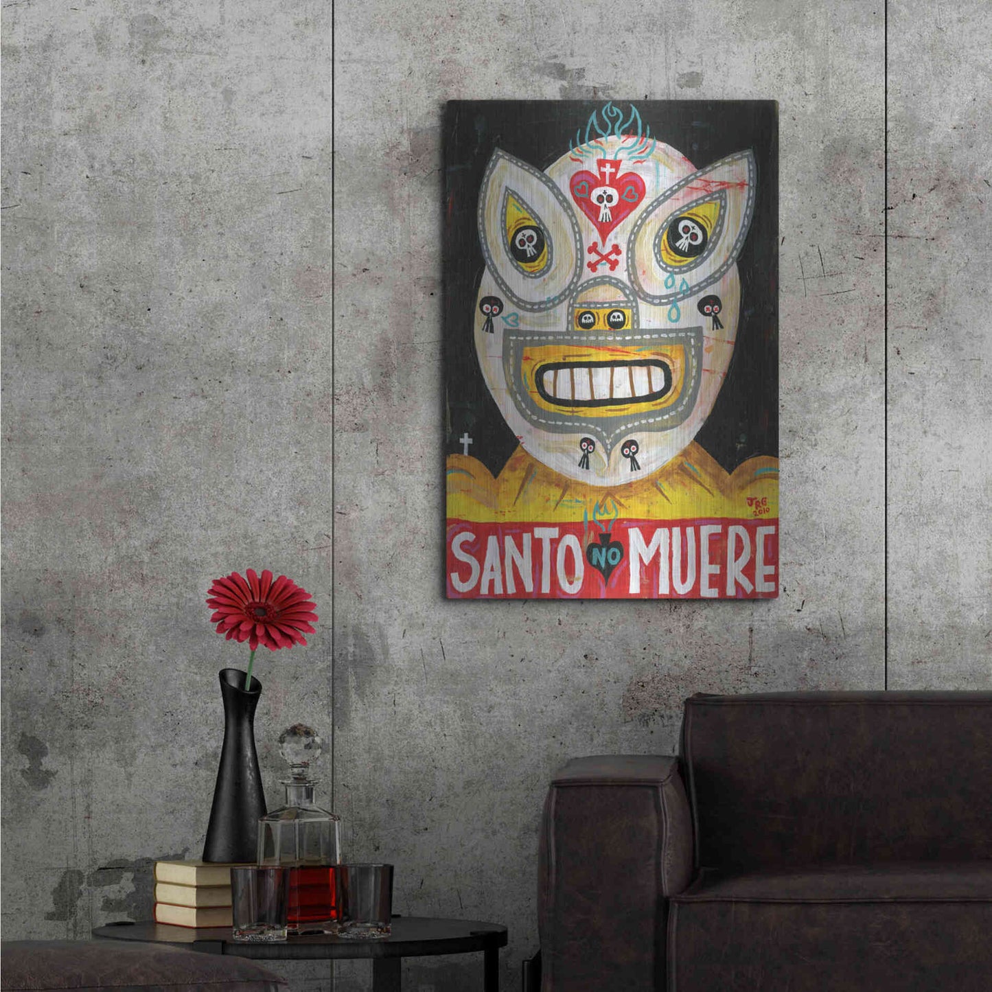 Luxe Metal Art 'Santo' by Jorge R. Gutierrez,24x36