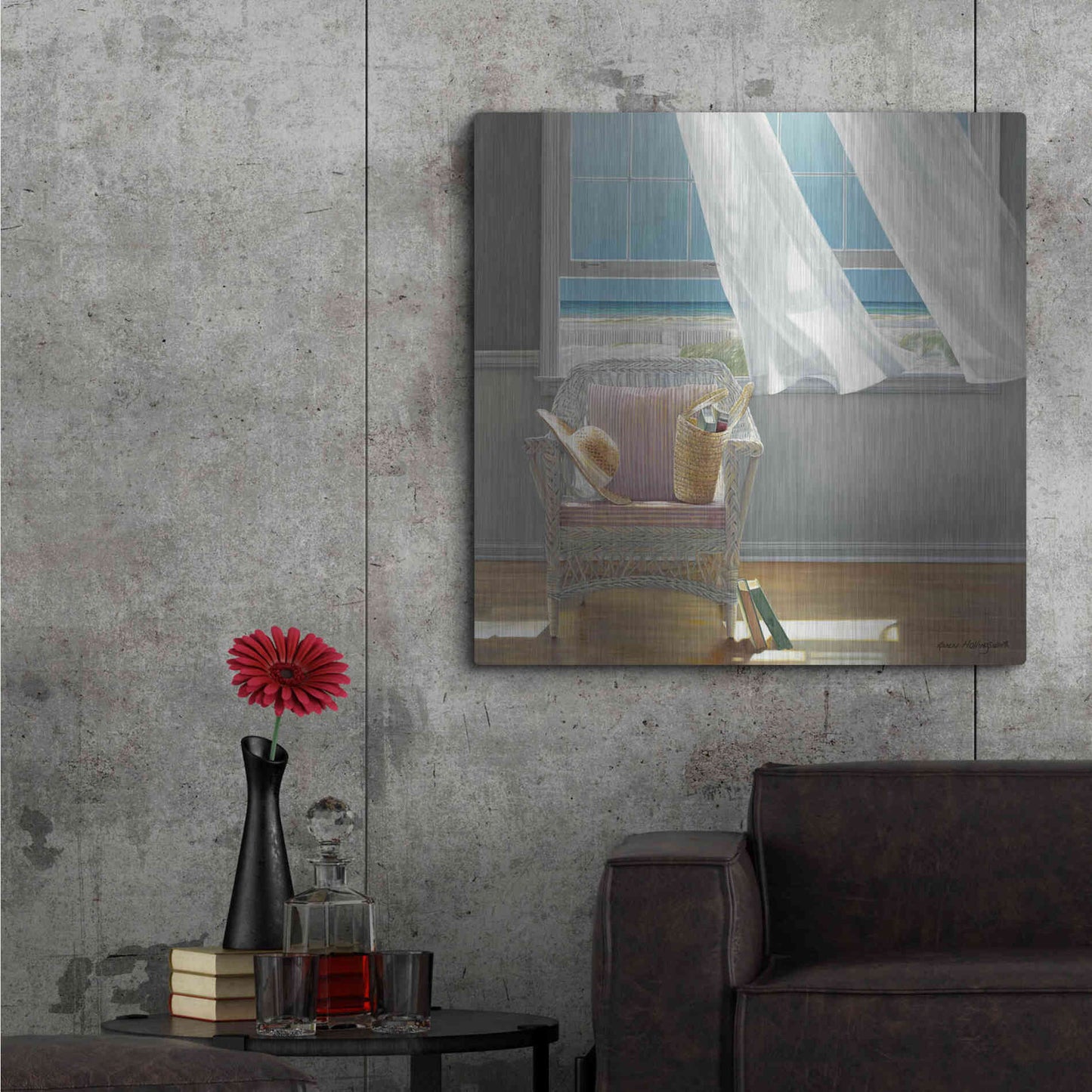 Luxe Metal Art 'Getaway' by Karen Hollingsworth,36x36