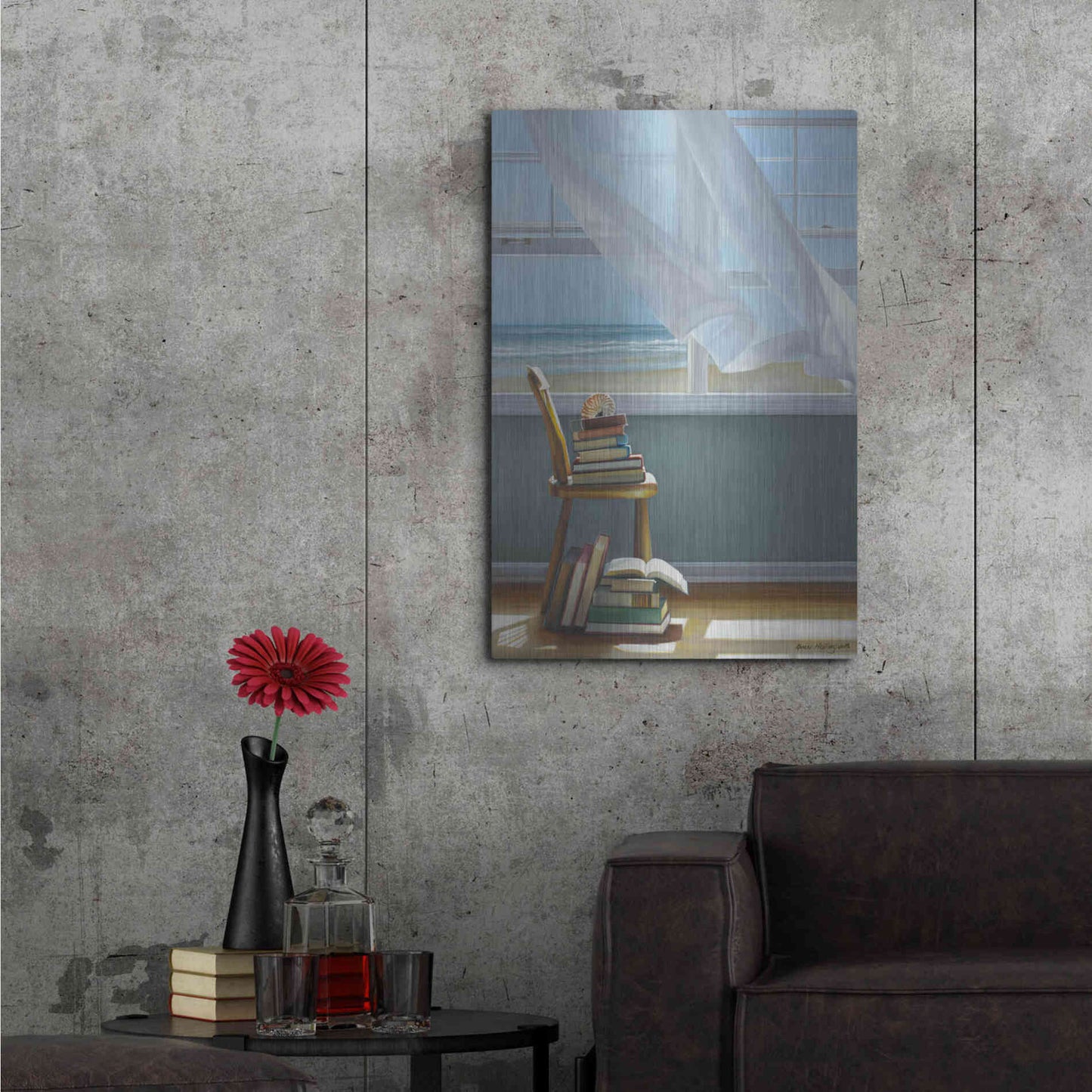 Luxe Metal Art 'Summer Reading List' by Karen Hollingsworth,24x36