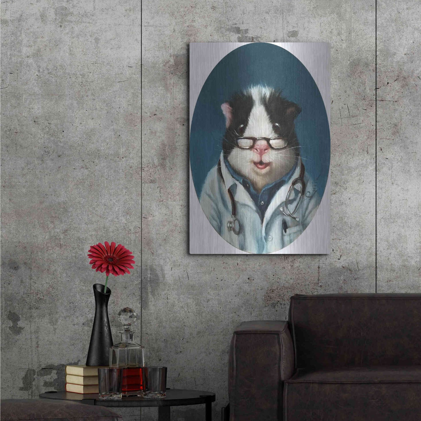 Luxe Metal Art 'Dr. Trust' by Lucia Heffernan,24x36