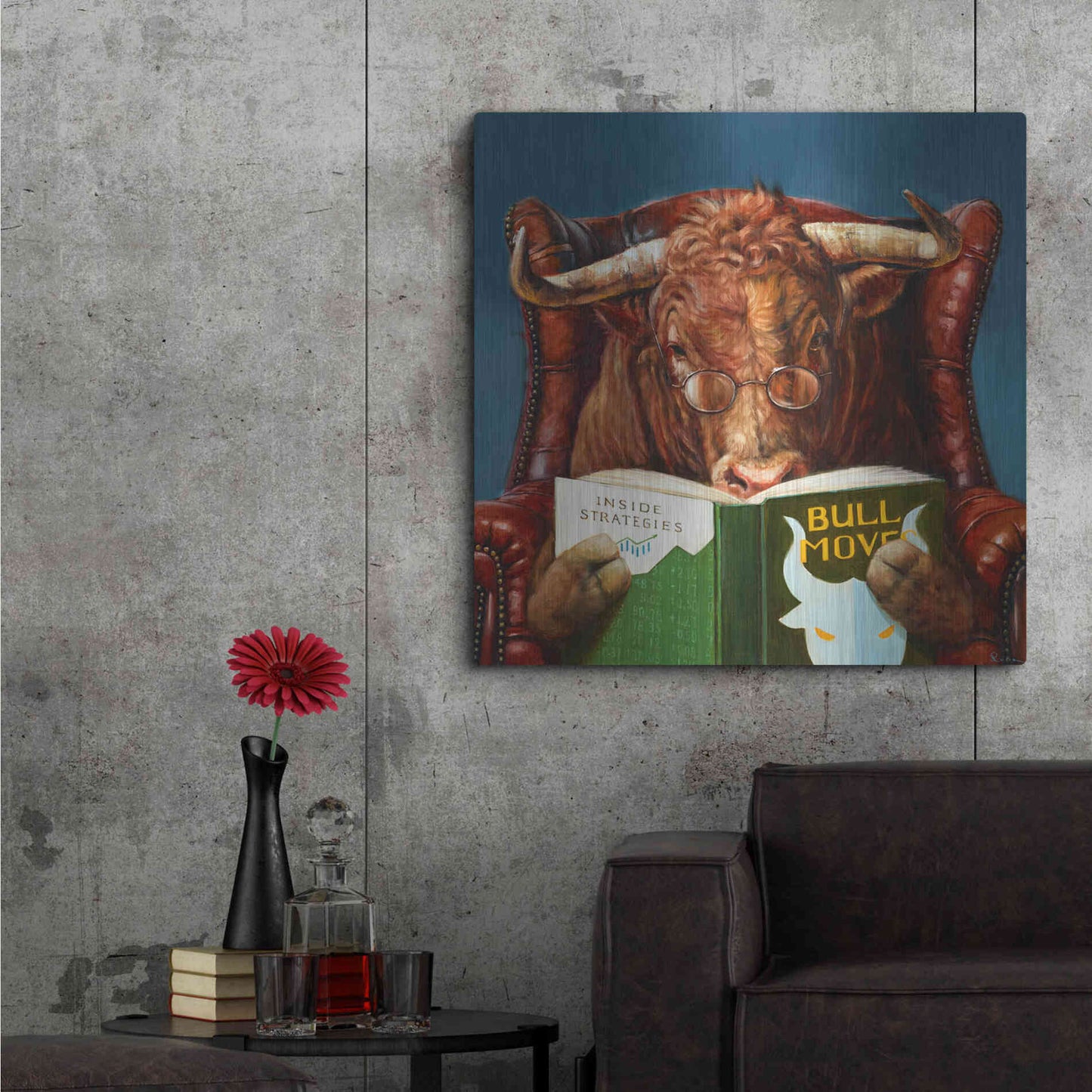 Luxe Metal Art 'Optimist' by Lucia Heffernan,36x36