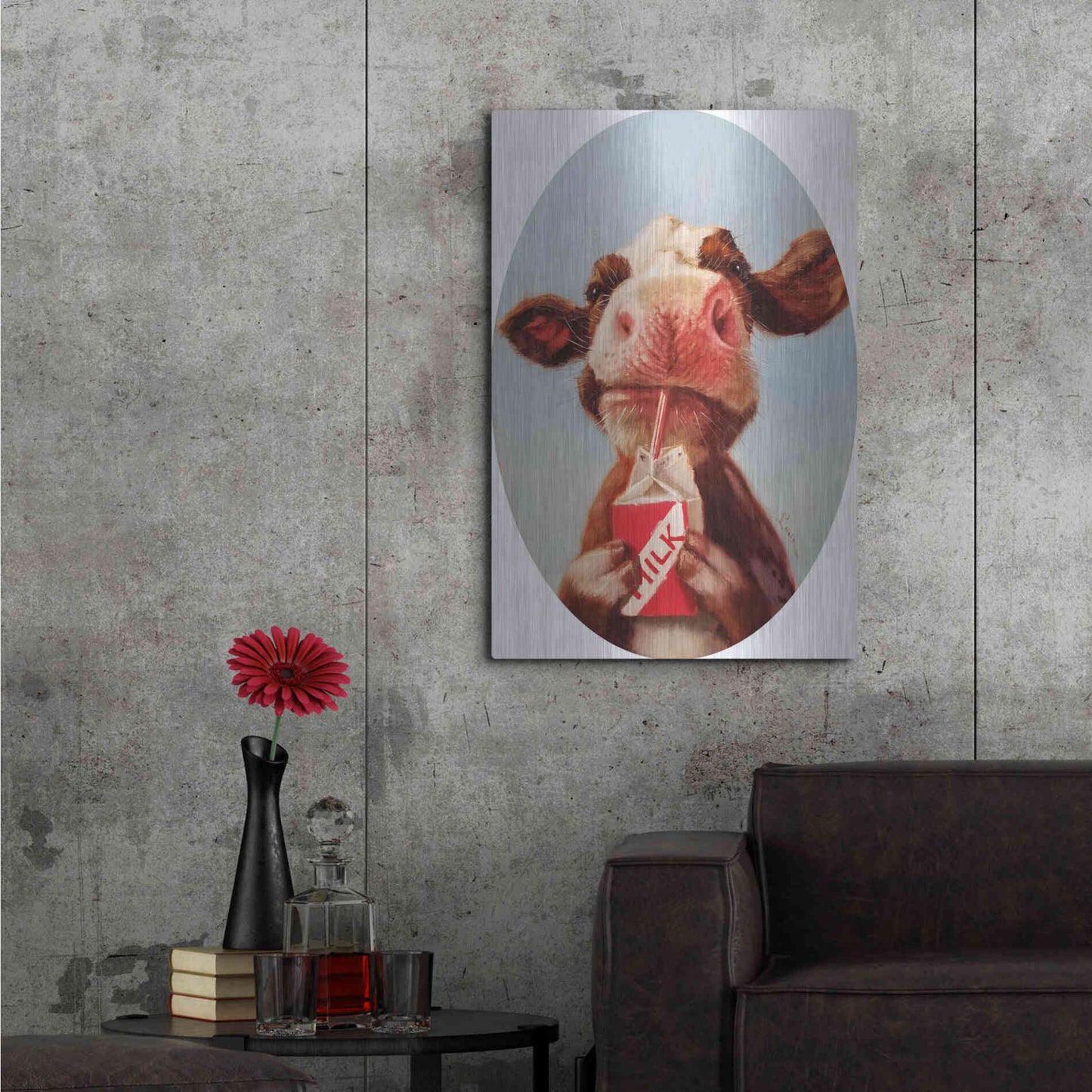 Luxe Metal Art 'Quality Control' by Lucia Heffernan,24x36