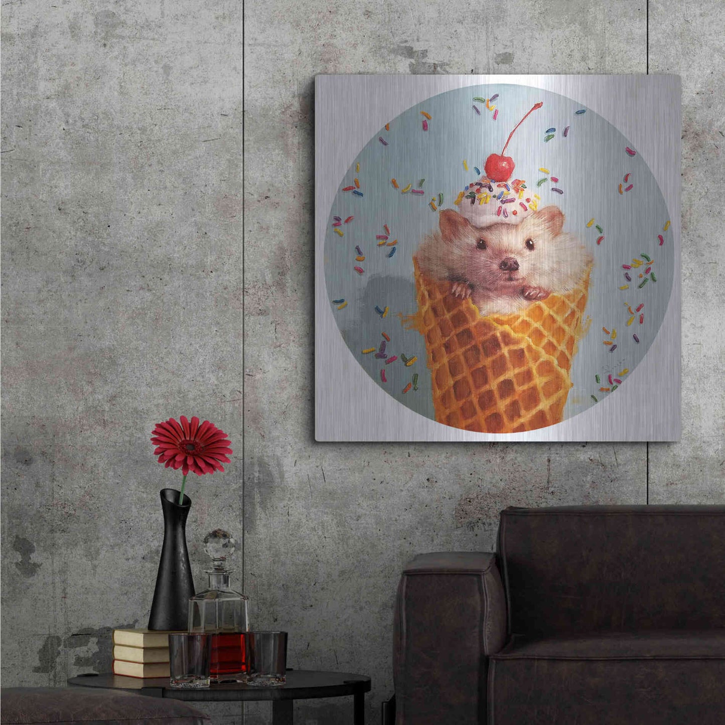 Luxe Metal Art 'Sprinkled' by Lucia Heffernan,36x36