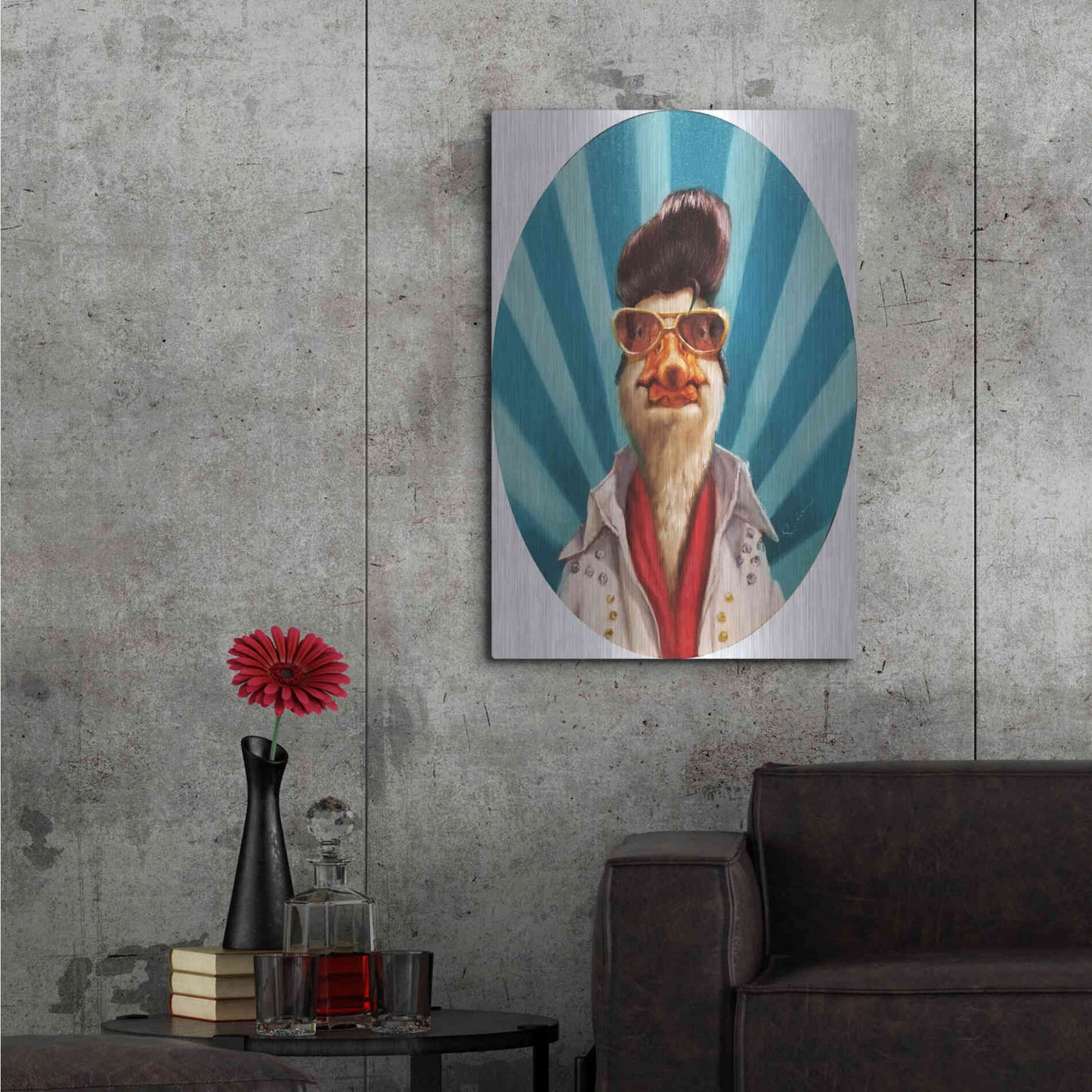 Luxe Metal Art 'The King' by Lucia Heffernan,24x36