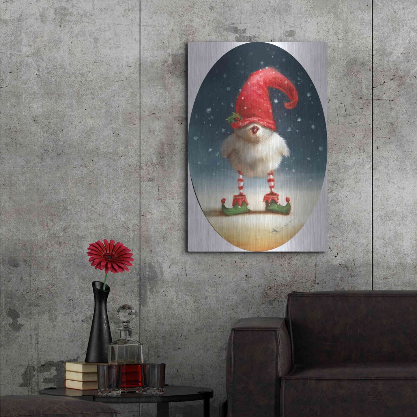 Luxe Metal Art 'Xmas Help' by Lucia Heffernan,24x36