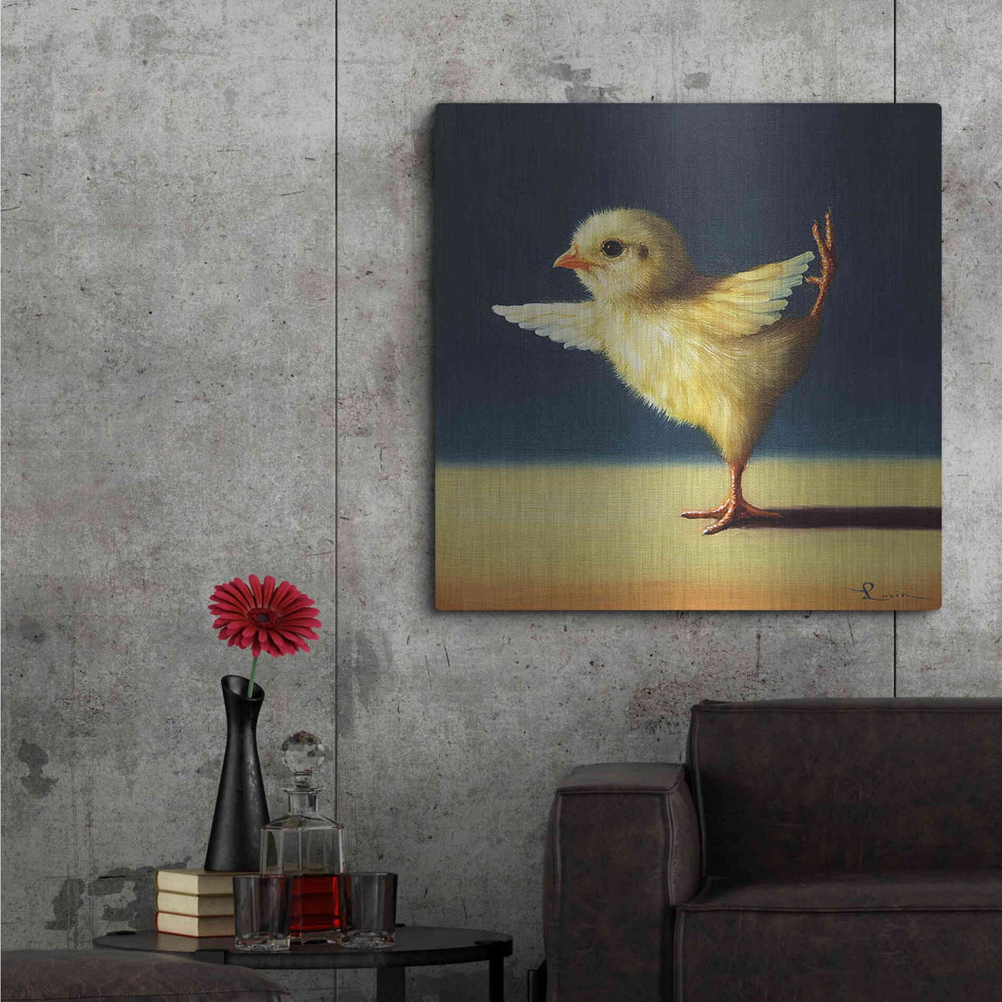 Luxe Metal Art 'Yoga Chick Dancer Pose' by Lucia Heffernan,36x36