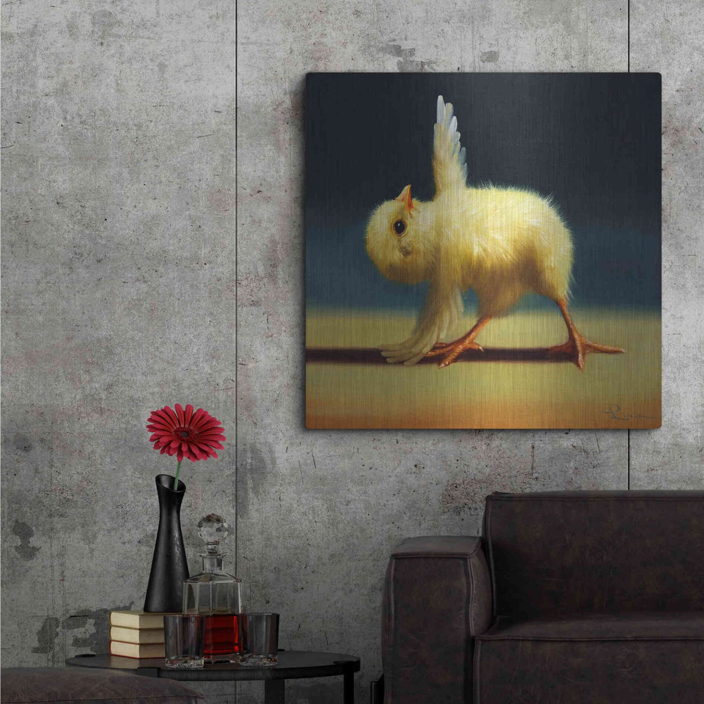 Luxe Metal Art 'Yoga Chick Pyramid Pose' by Lucia Heffernan,36x36