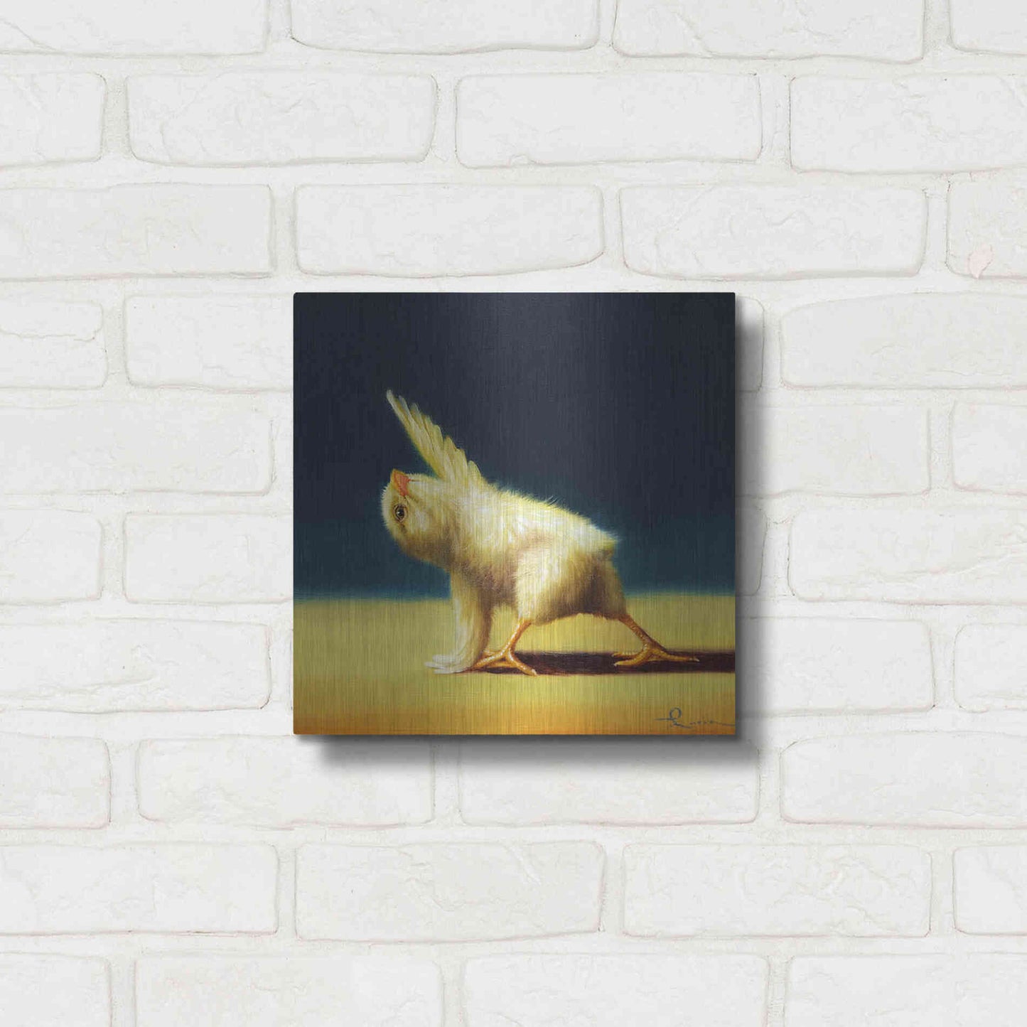 Luxe Metal Art 'Yoga Chick Revolved Side Angle' by Lucia Heffernan,12x12