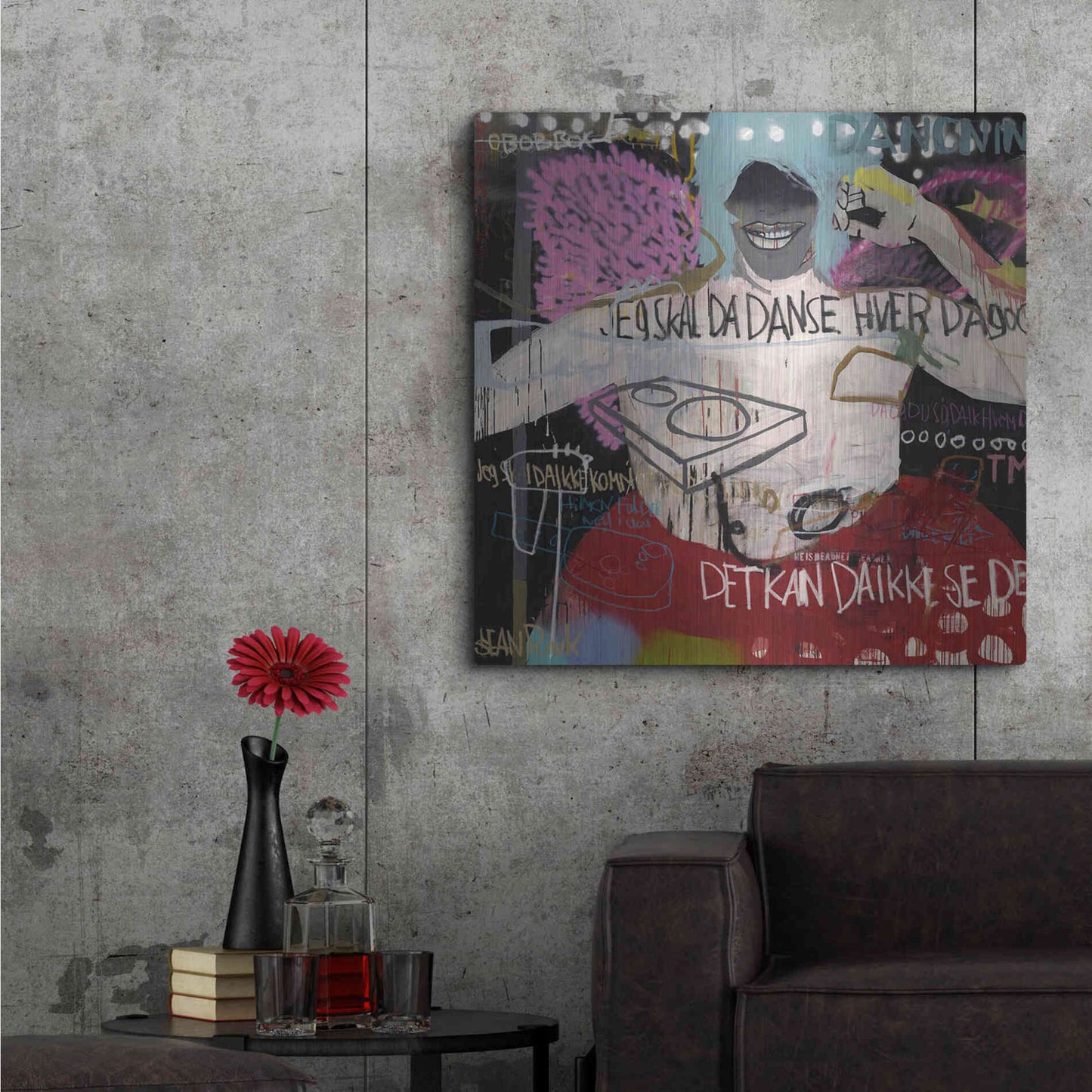 Luxe Metal Art 'DJ' by Punk,36x36