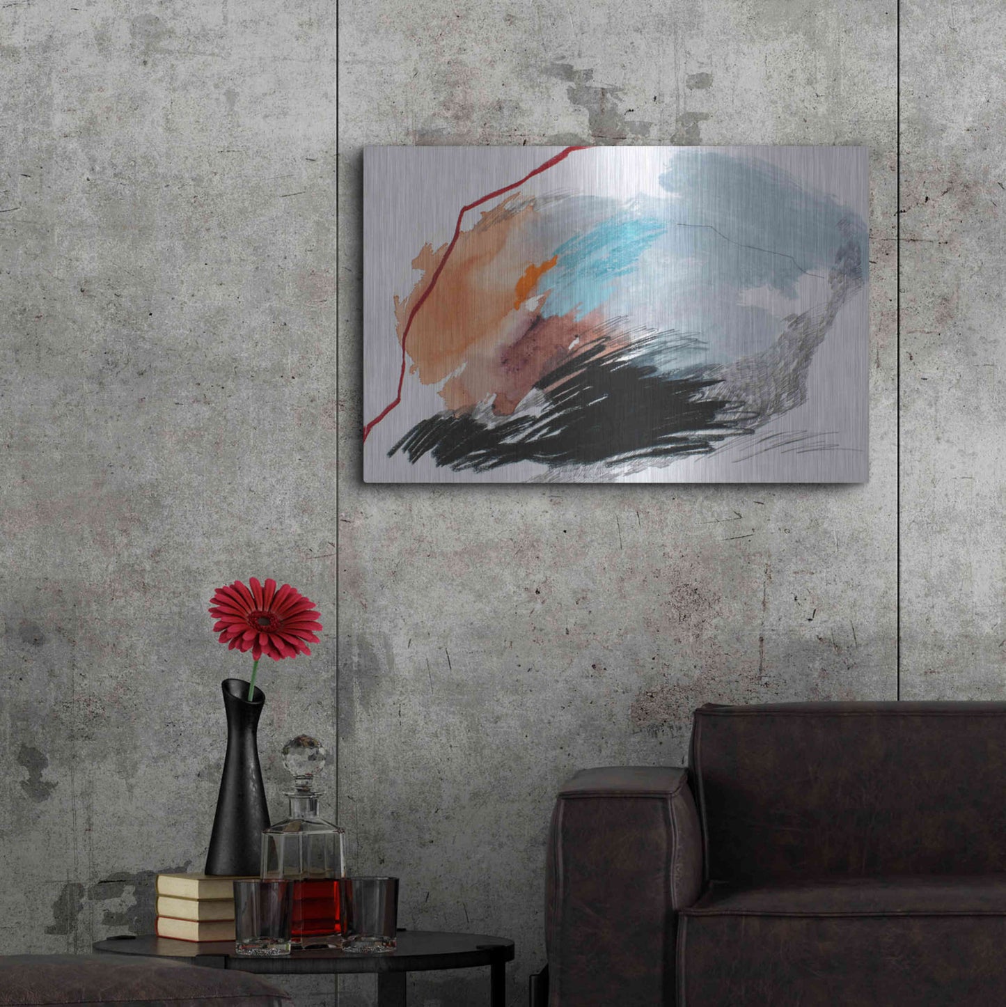 Luxe Metal Art 'Remote Island No. 1' by Ying Guo,36x24