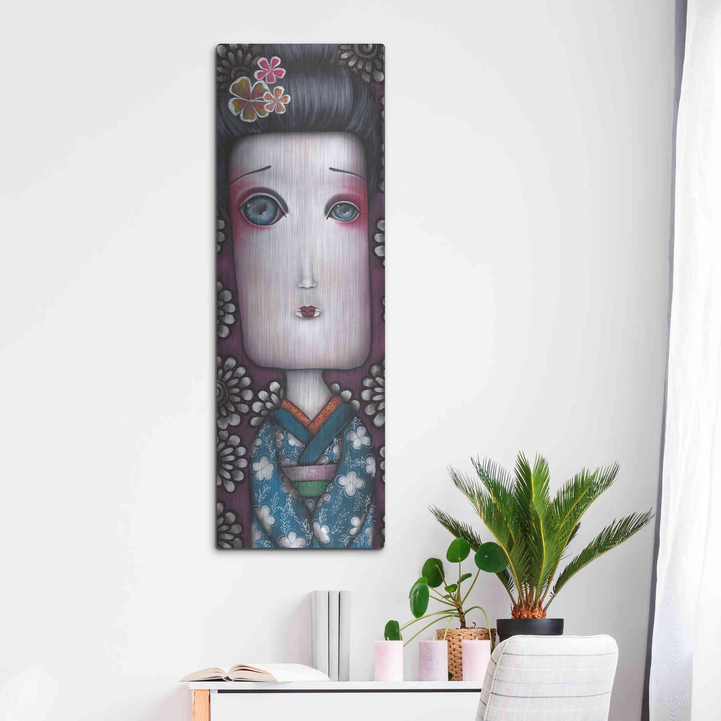 Luxe Metal Art 'Inevitable Silence' by Abril Andrade, Metal Wall Art,16x48