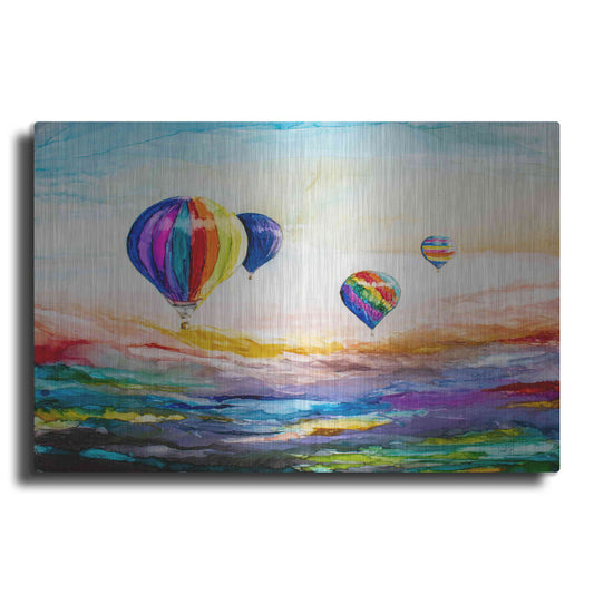 Luxe Metal Art 'Up Up and Away' by Leslie Franklin, Metal Wall Art