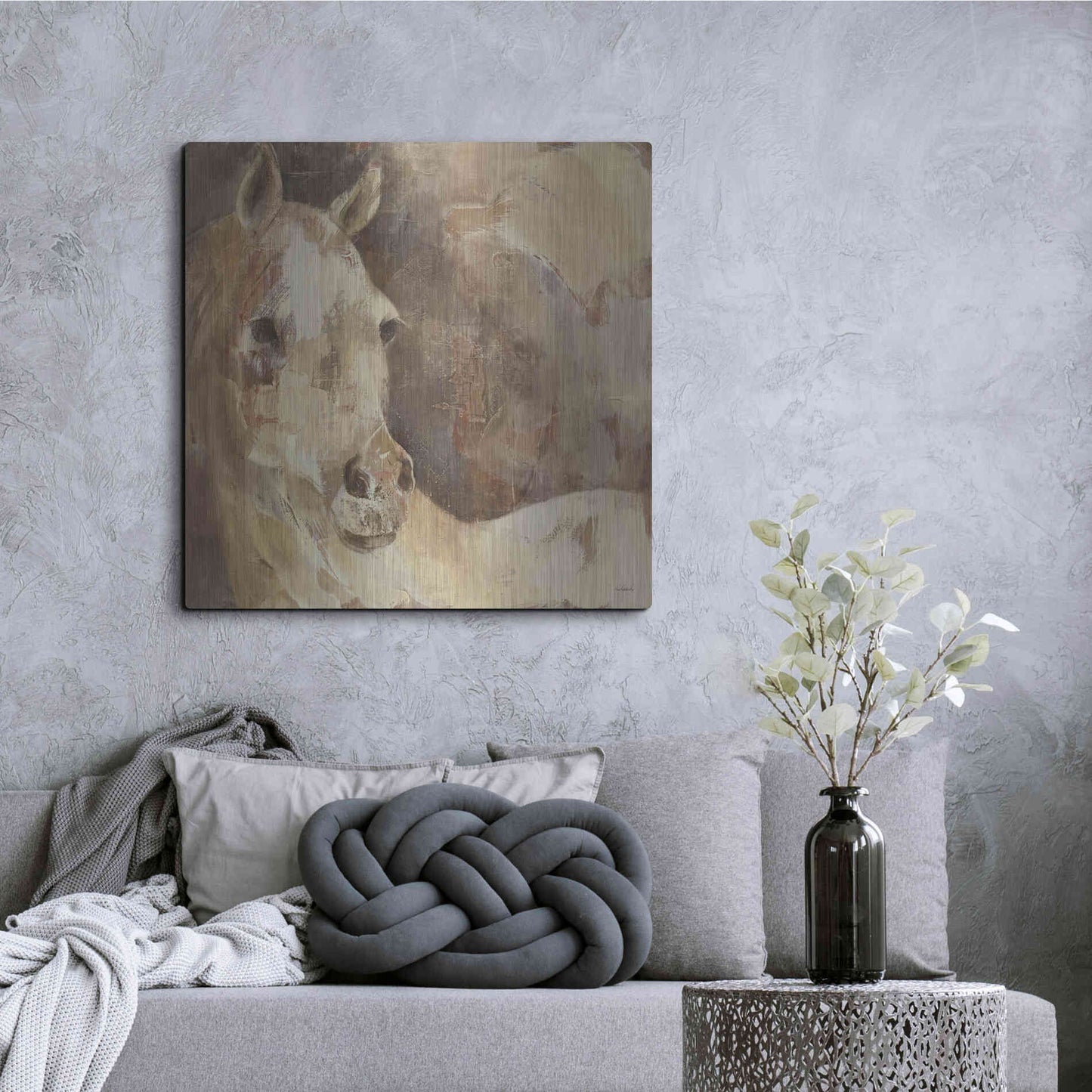 Luxe Metal Art 'Jasmine' by Albena Hristova, Metal Wall Art,36x36