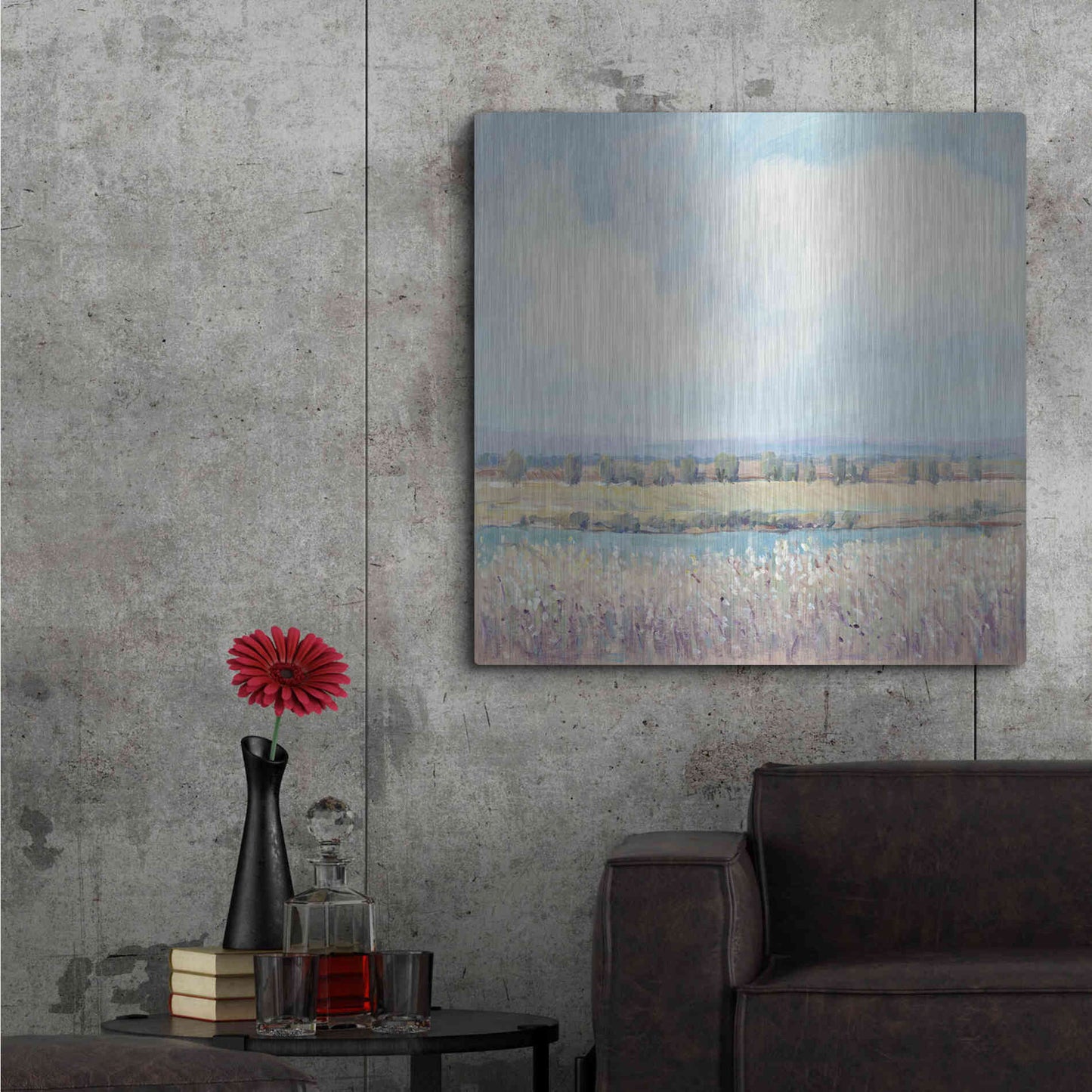 Luxe Metal Art 'Flowing Creek II' by Tim O'Toole, Metal Wall Art,36x36