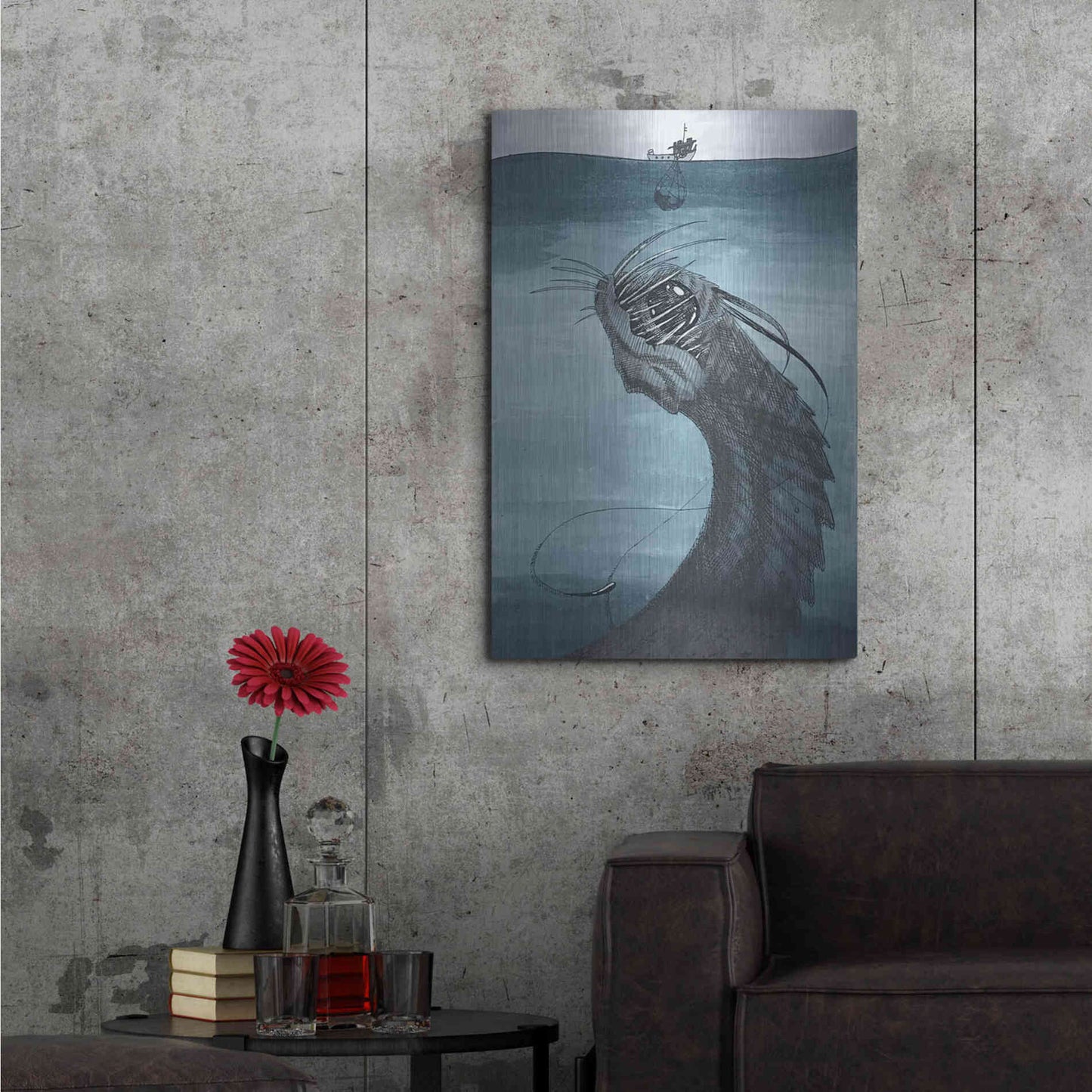 Luxe Metal Art 'Bait' by Avery Multer, Metal Wall Art,24x36