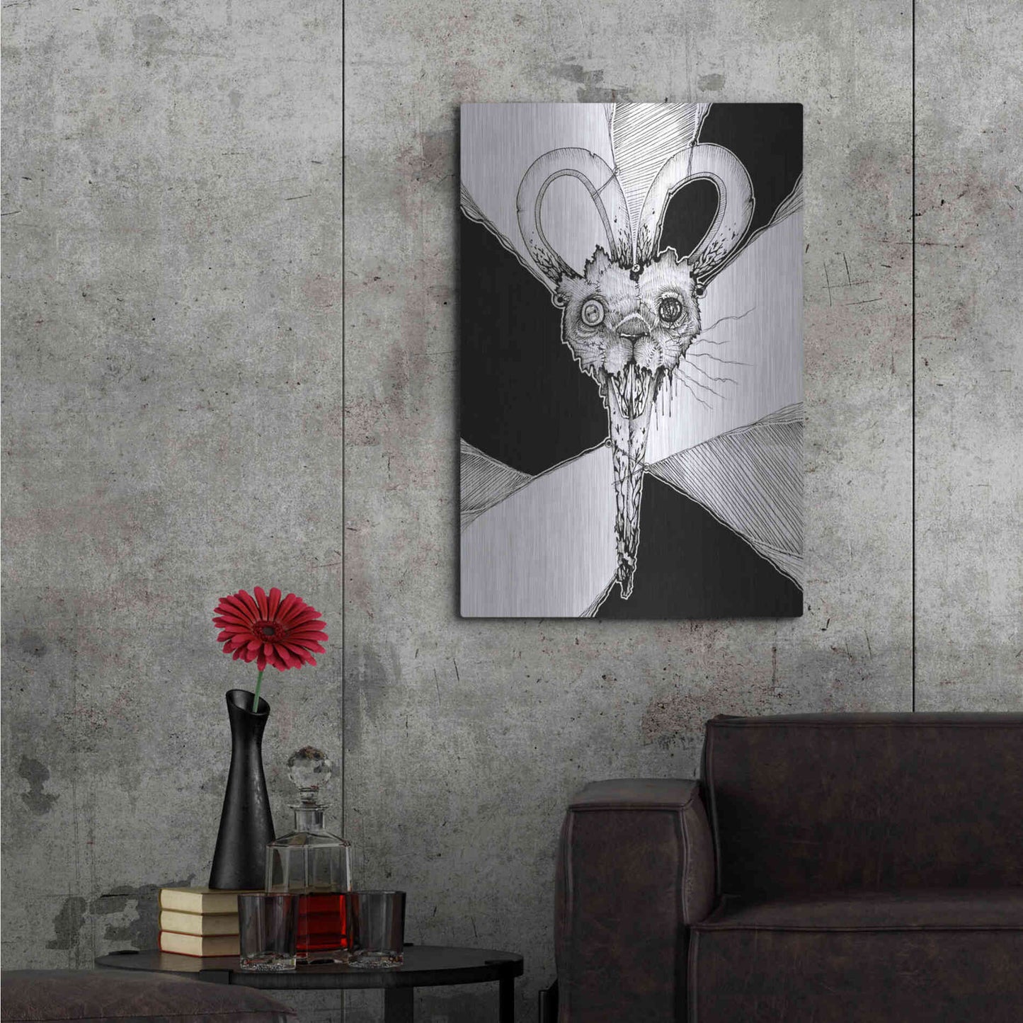 Luxe Metal Art 'Stitched Apart 'by Avery Multer, Metal Wall Art,24x36
