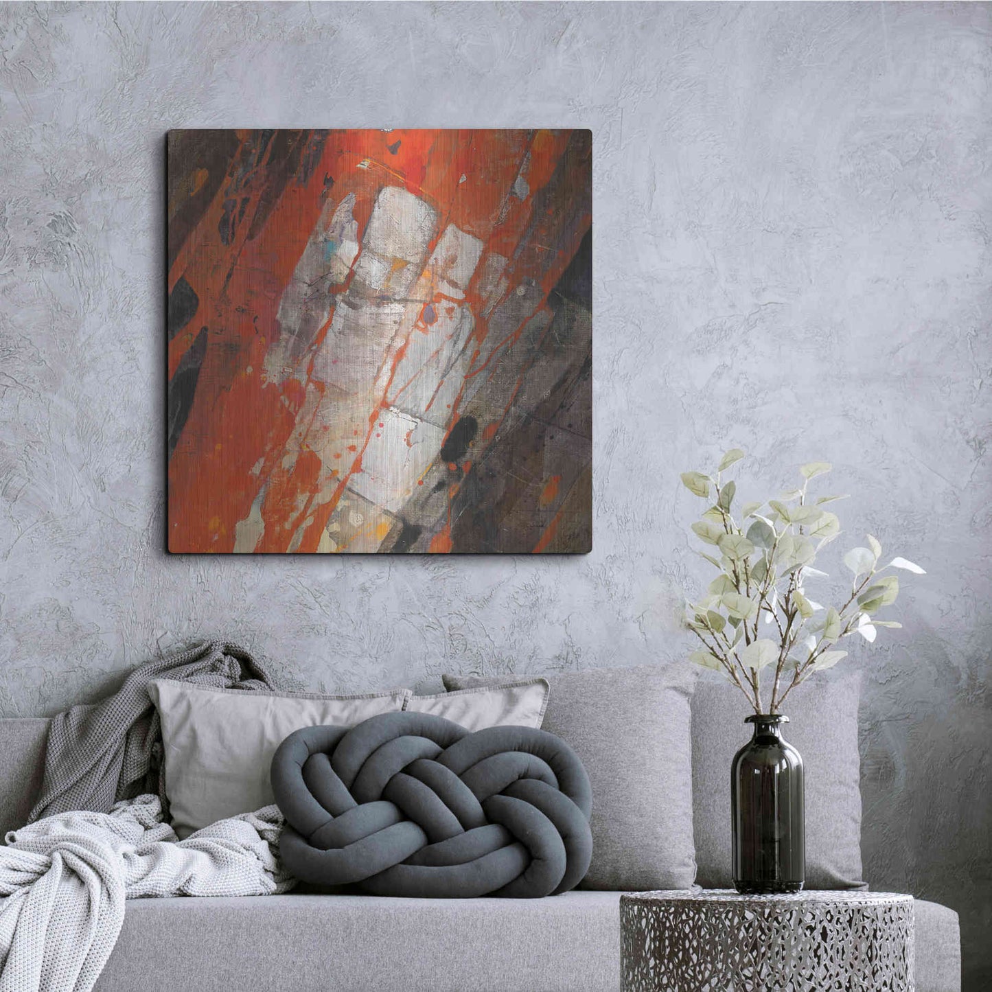 Luxe Metal Art 'Hot Lava' by Albena Hristova, Metal Wall Art,36x36