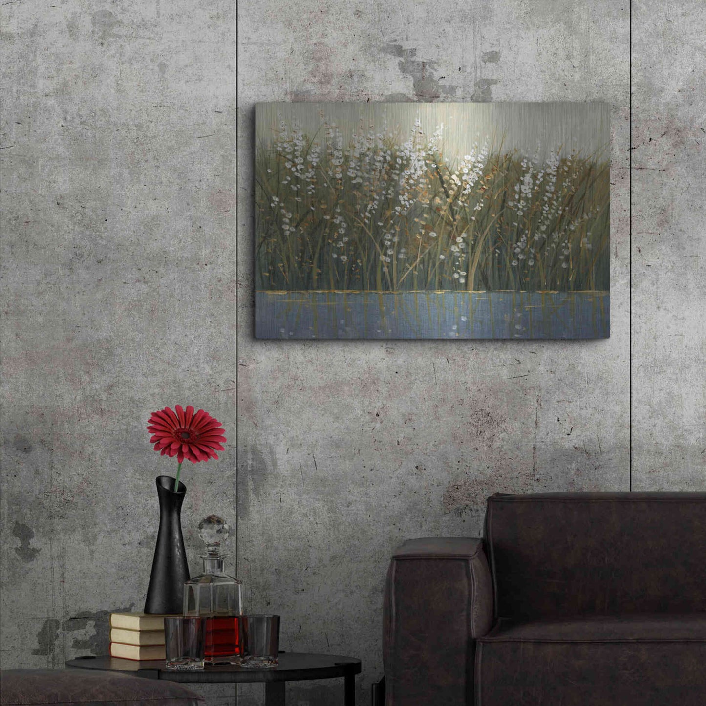 Luxe Metal Art 'By the Tall Grass I' by Tim O'Toole, Metal Wall Art,36x24