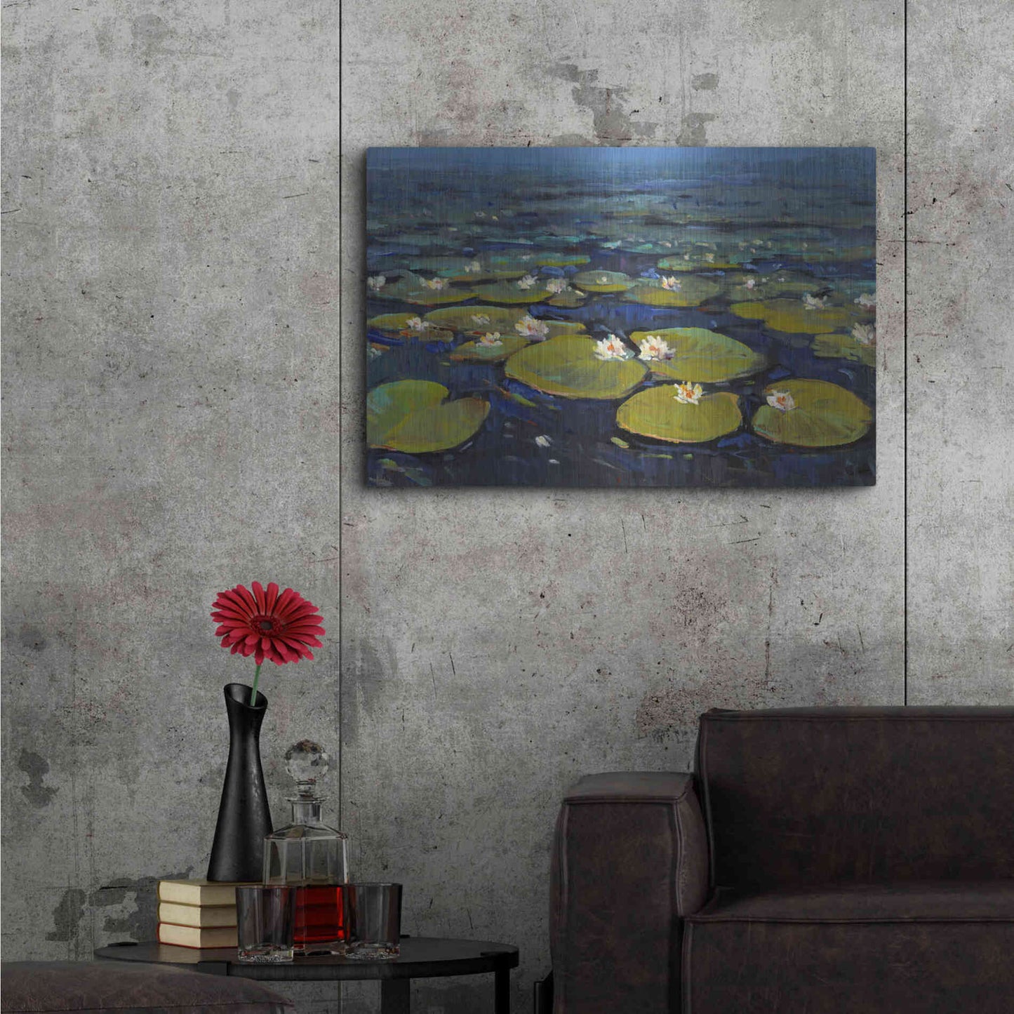 Luxe Metal Art 'Lily Pads II' by Tim O'Toole, Metal Wall Art,36x24