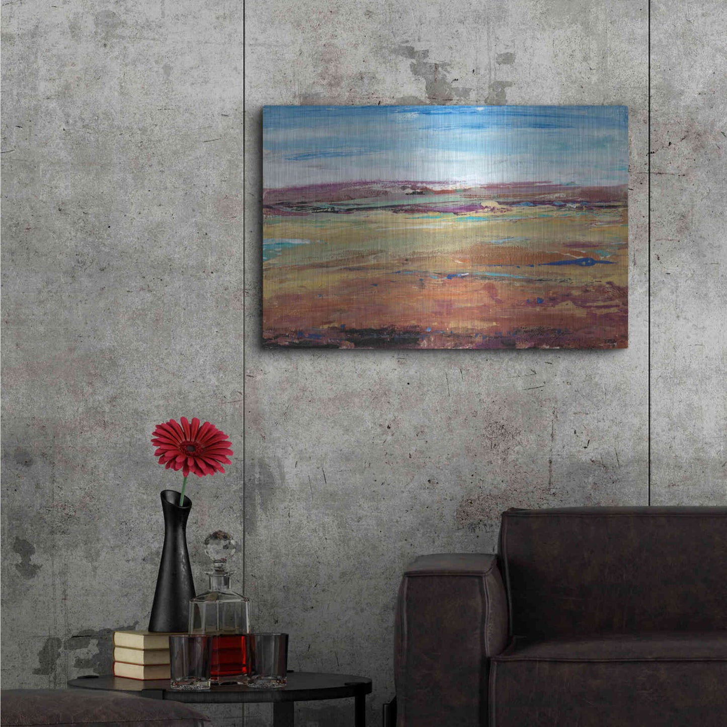 Luxe Metal Art 'Terra Vista I' by Tim O'Toole, Metal Wall Art,36x24