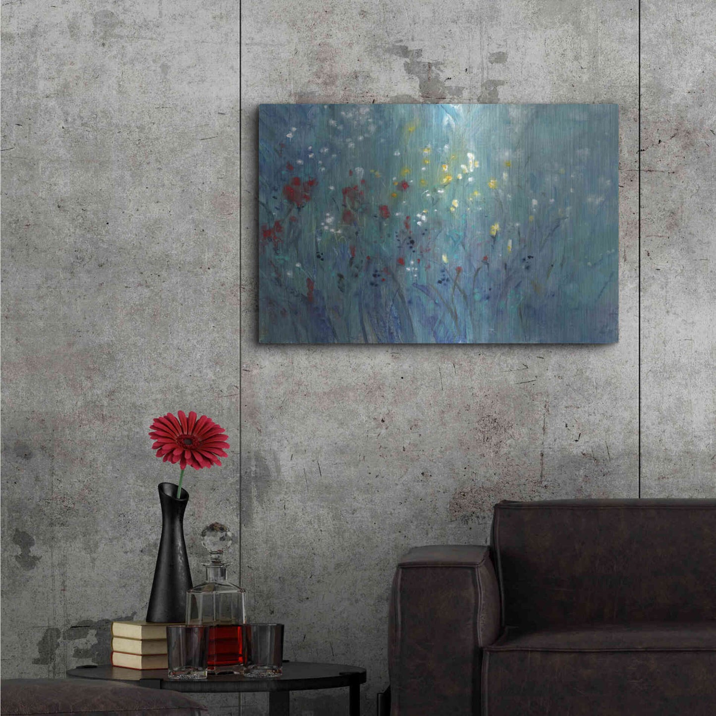 Luxe Metal Art 'Blue Vision II' by Tim O'Toole, Metal Wall Art,36x24