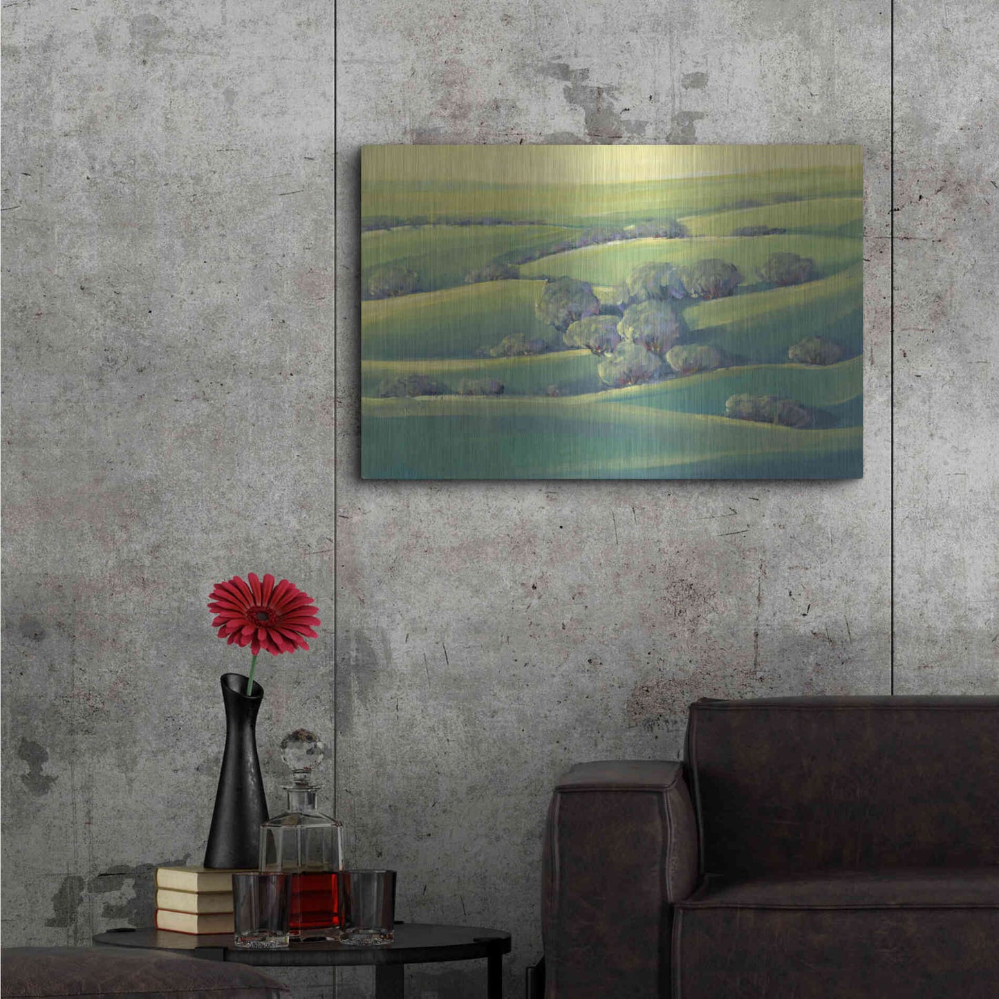 Luxe Metal Art 'Hillside View II' by Tim O'Toole, Metal Wall Art,36x24