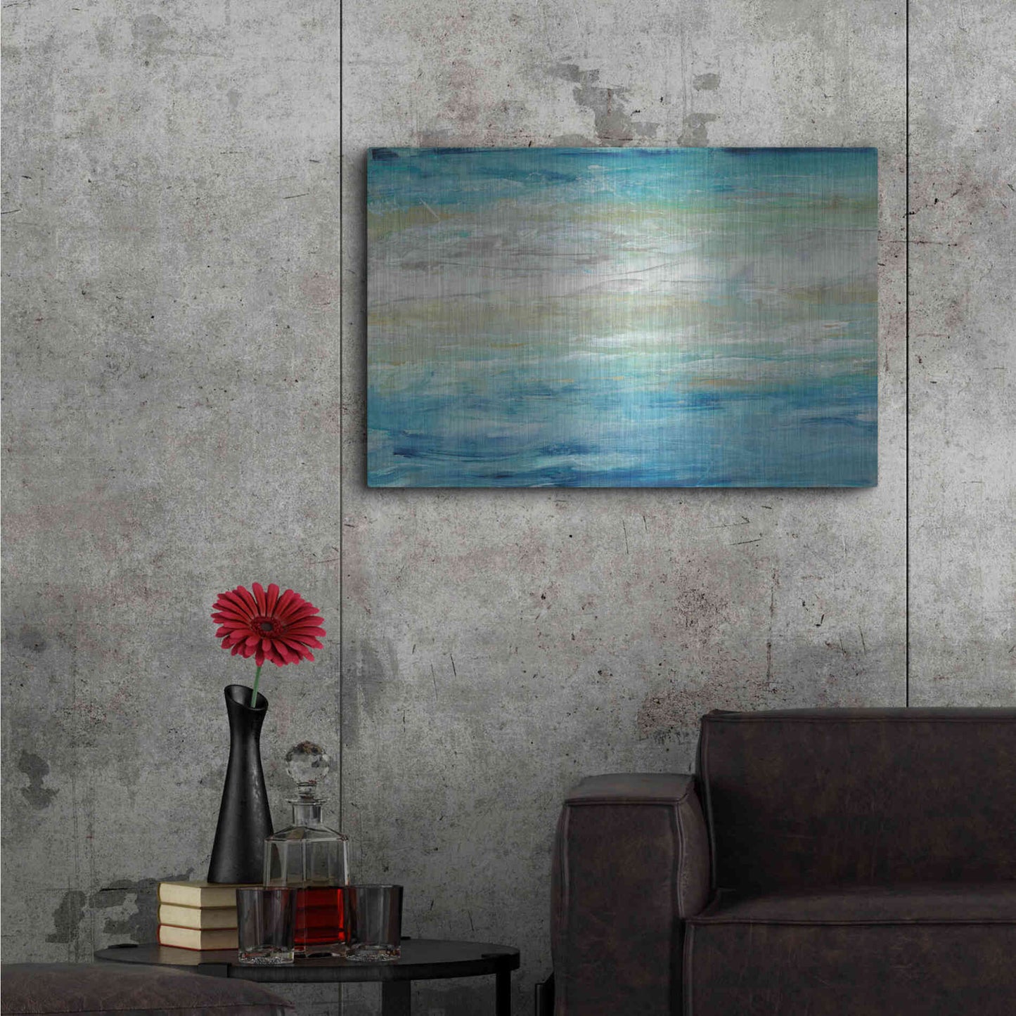 Luxe Metal Art 'Wave Length II' by Tim O'Toole, Metal Wall Art,36x24