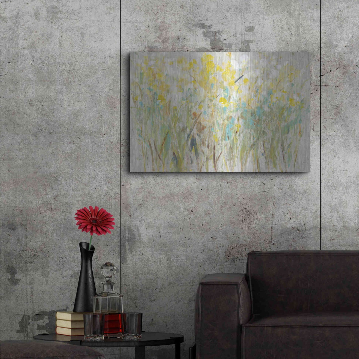 Luxe Metal Art 'Floral Cluster I' by Tim O'Toole, Metal Wall Art,36x24