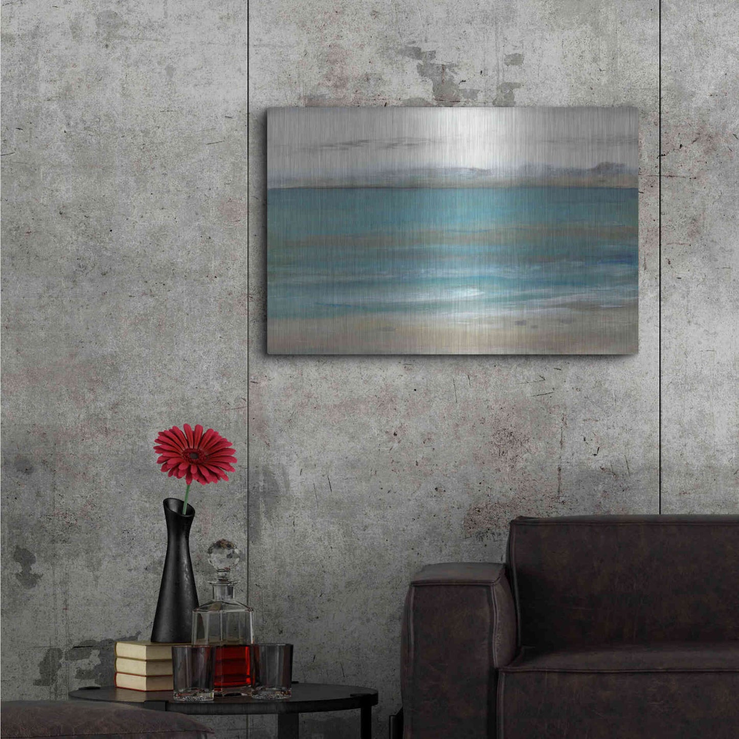 Luxe Metal Art 'Seashore I' by Tim O'Toole, Metal Wall Art,36x24