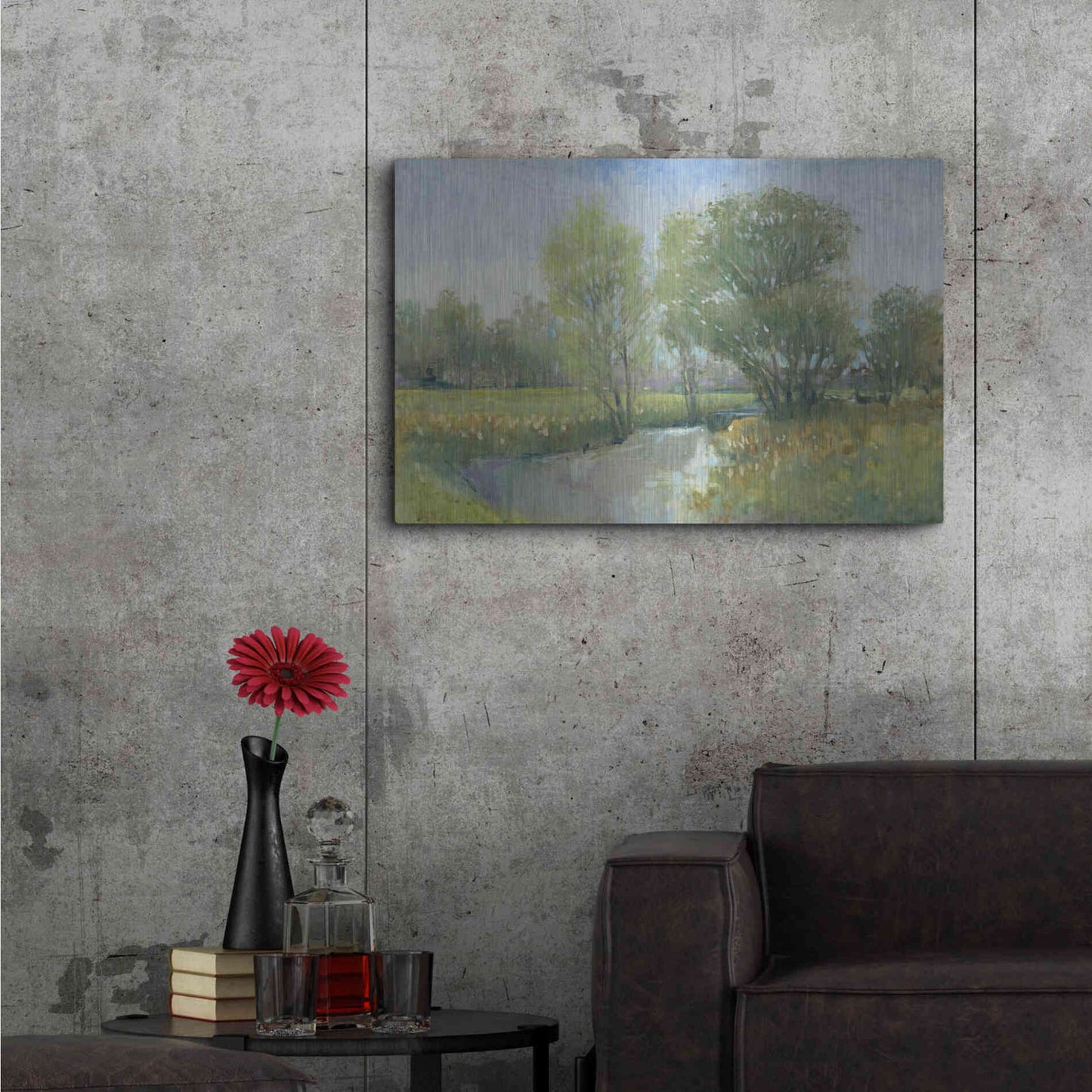 Luxe Metal Art 'Summer Stream II' by Tim O'Toole, Metal Wall Art,36x24