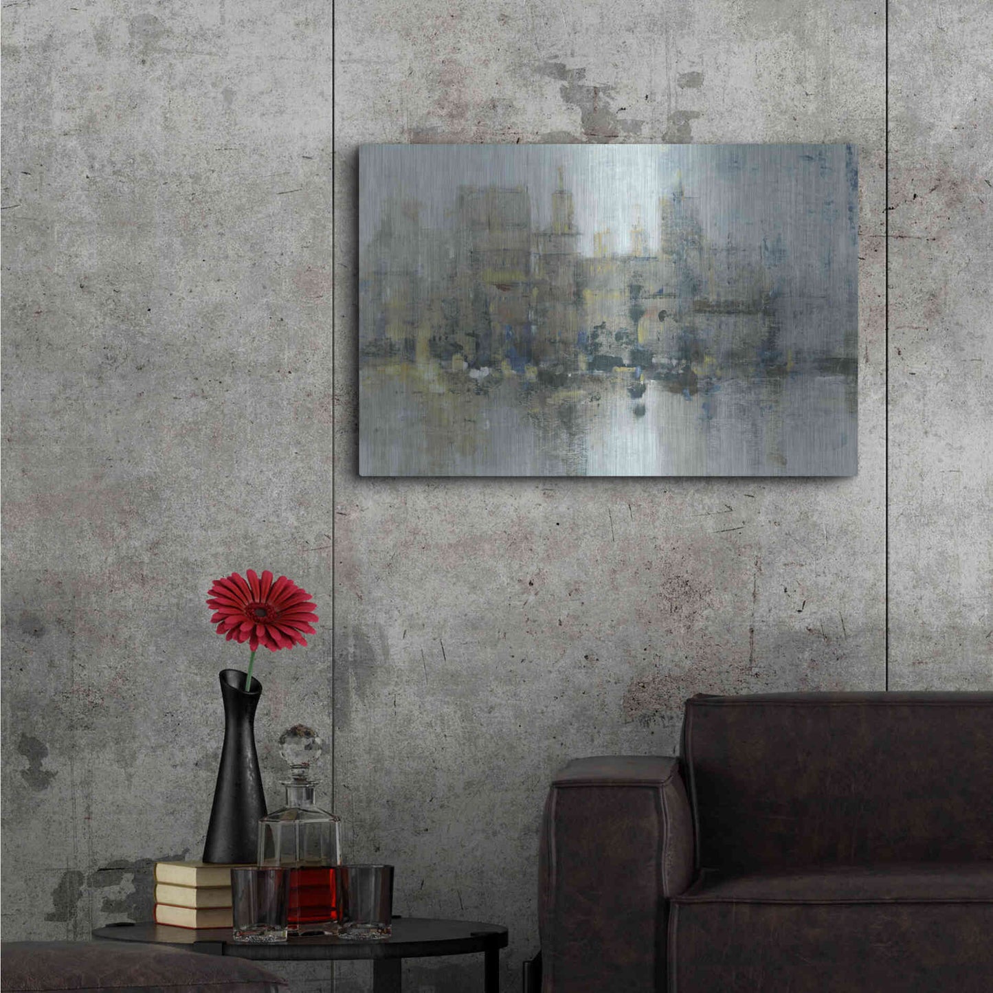 Luxe Metal Art 'City Proper II' by Tim O'Toole, Metal Wall Art,36x24