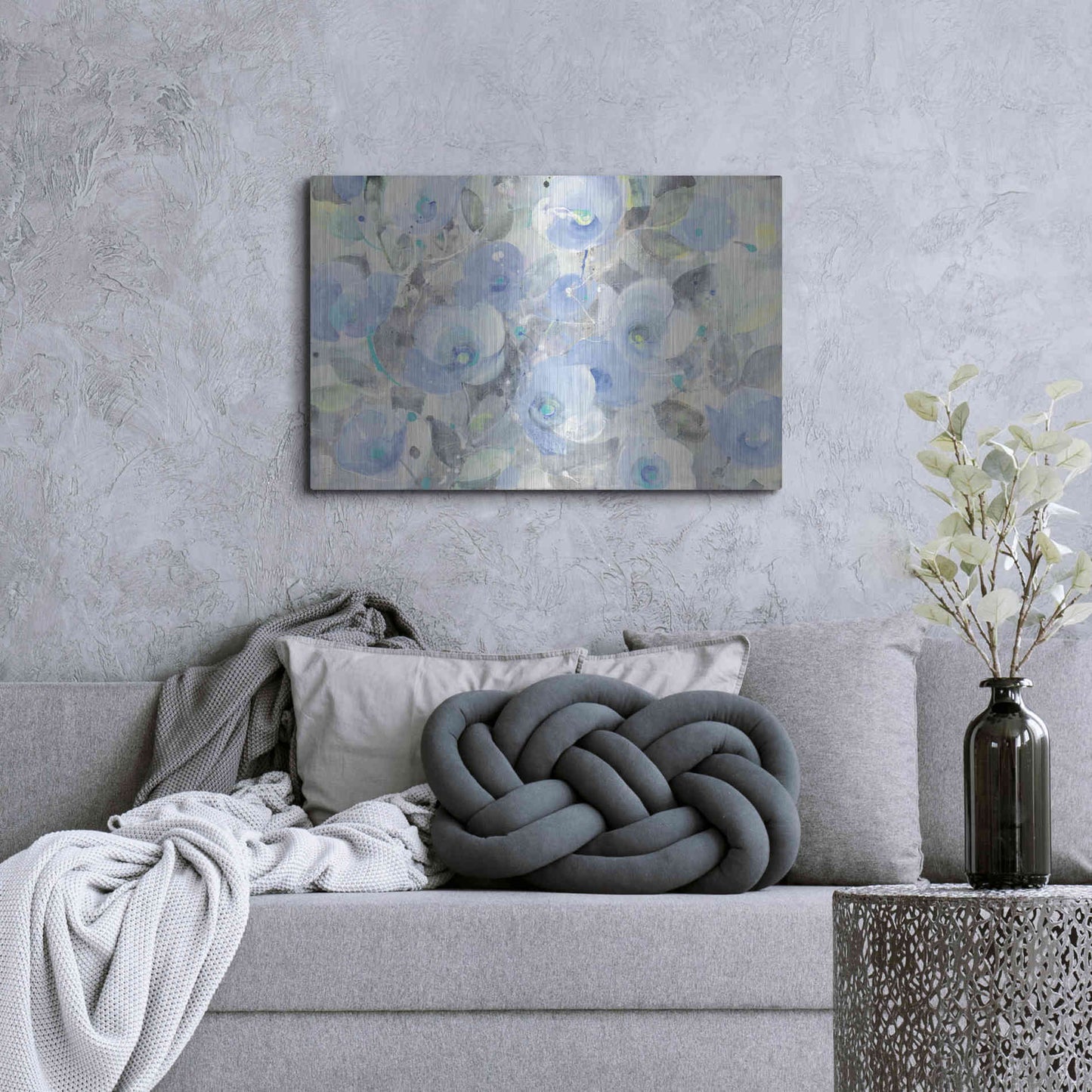 Luxe Metal Art 'Sugar Flowers I' by Albena Hristova, Metal Wall Art,36x24